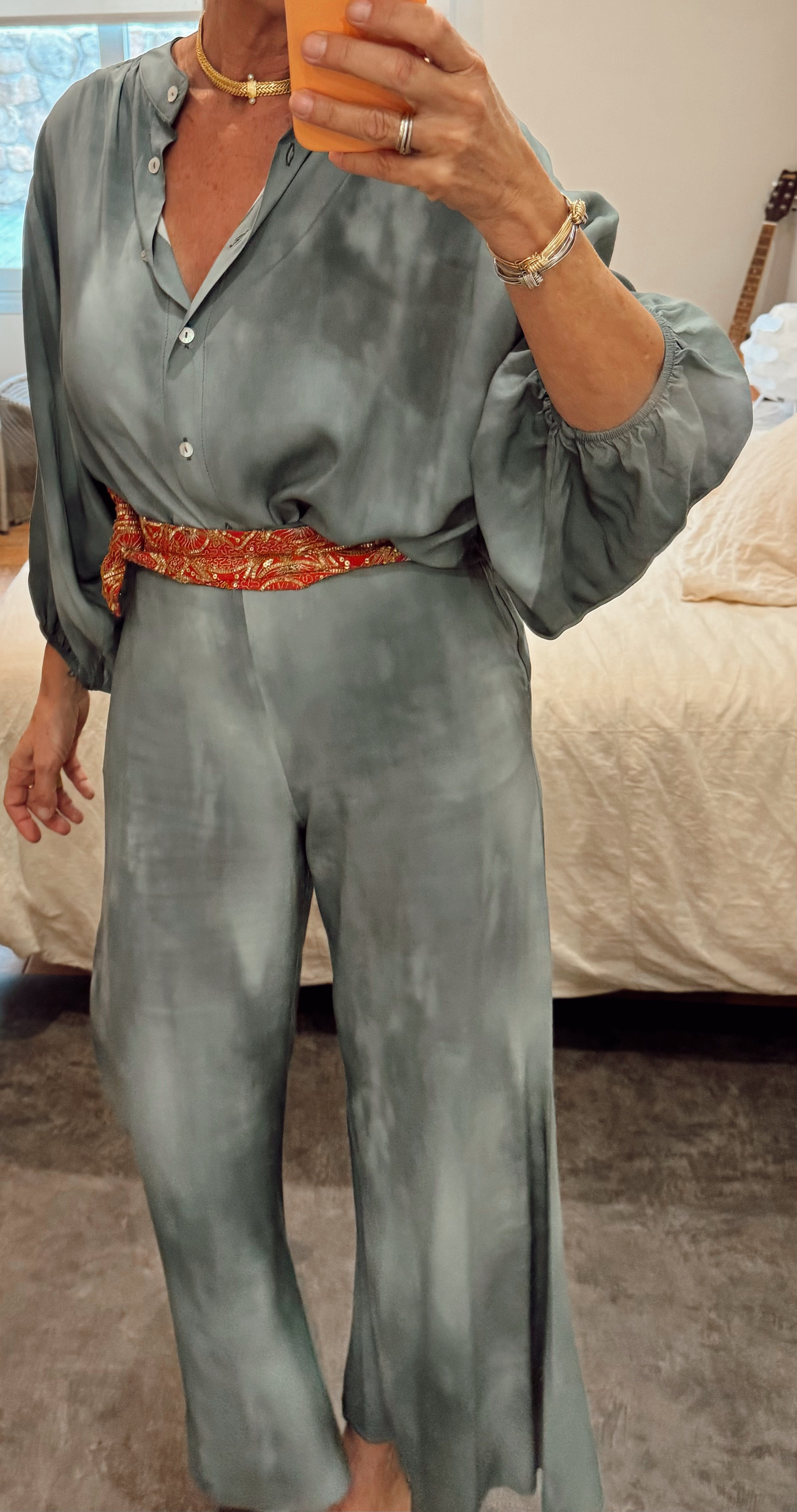 KARLA - CAMISA ESTAMPADO VERDE