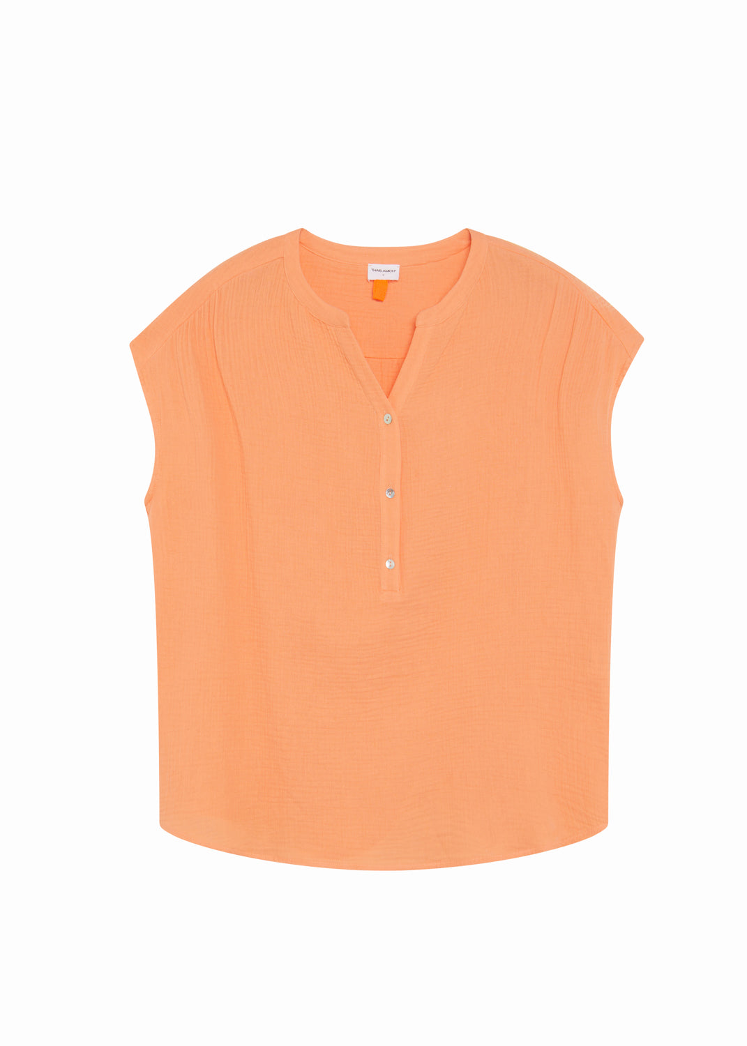 LUNA - CAMISA ALGODÓN NARANJA