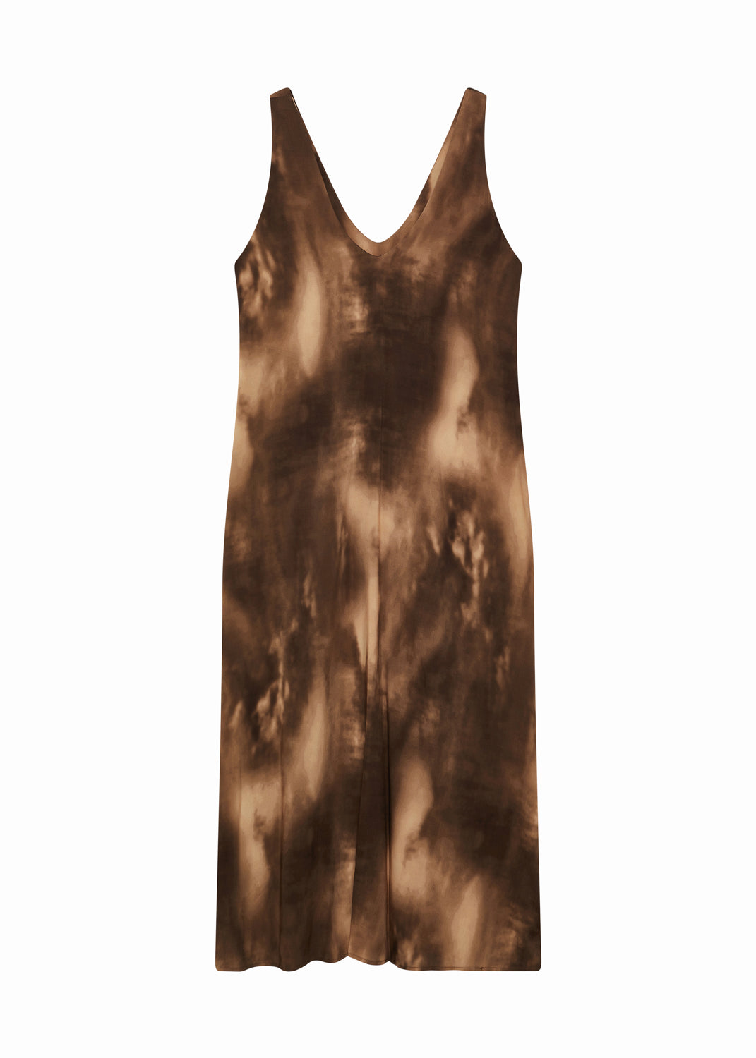 AMARO - VESTIDO ESTAMPADO MARRÓN