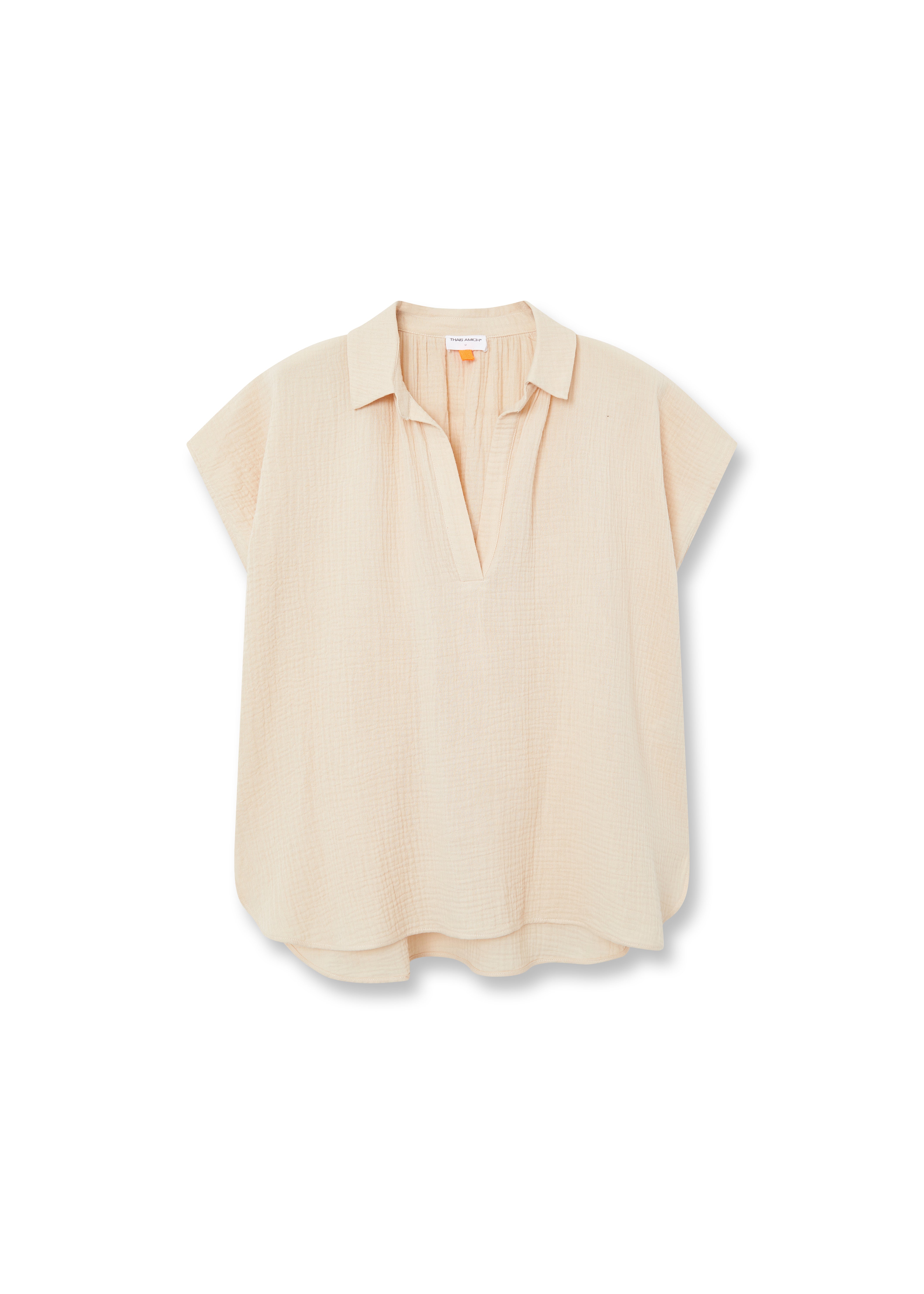 BASMA - CAMISA BEIGE ALGODÓN