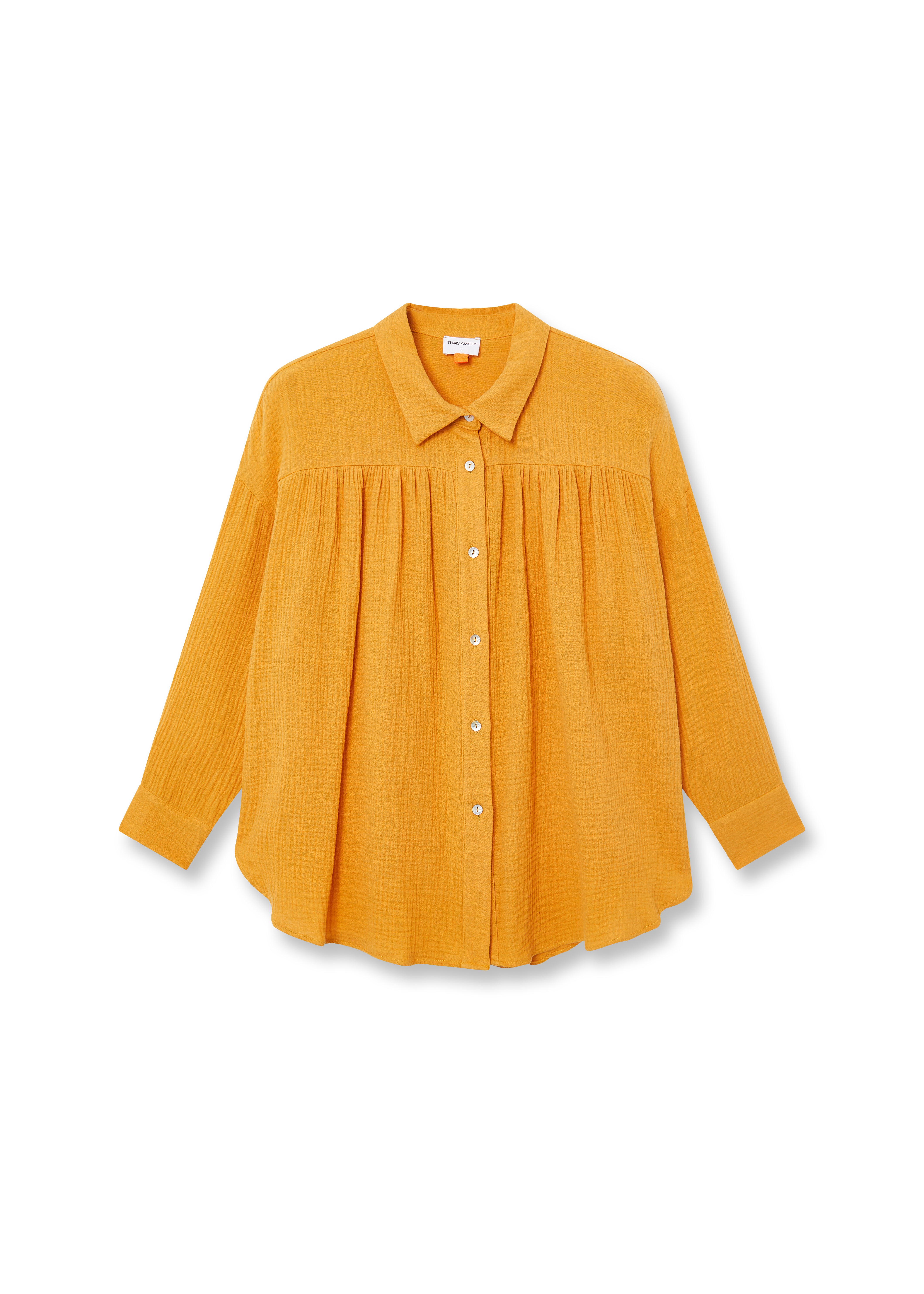 ABRIL - CAMISA MOSTAZA ALGODÓN
