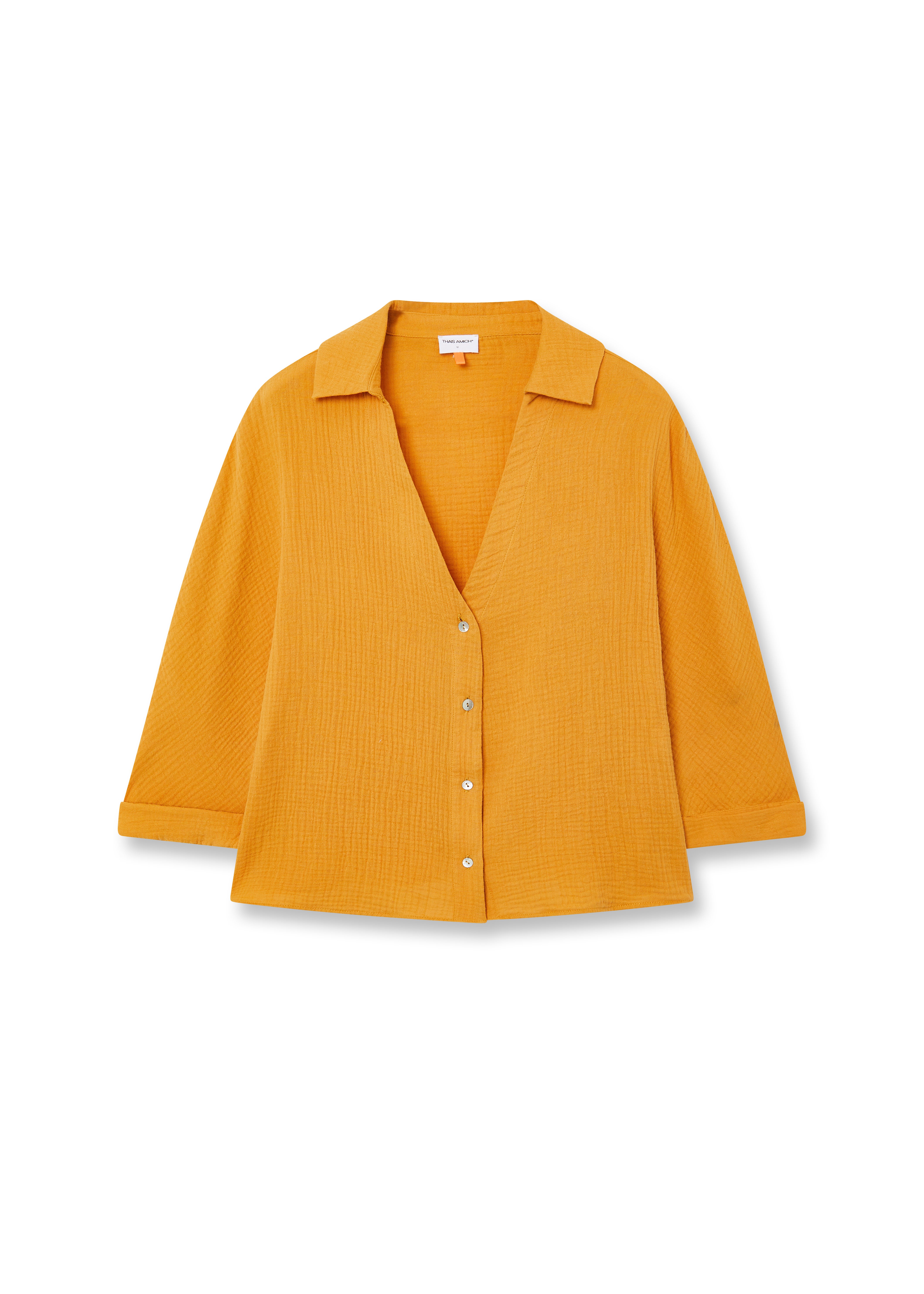 KIA - CAMISA MOSTAZA ALGODÓN