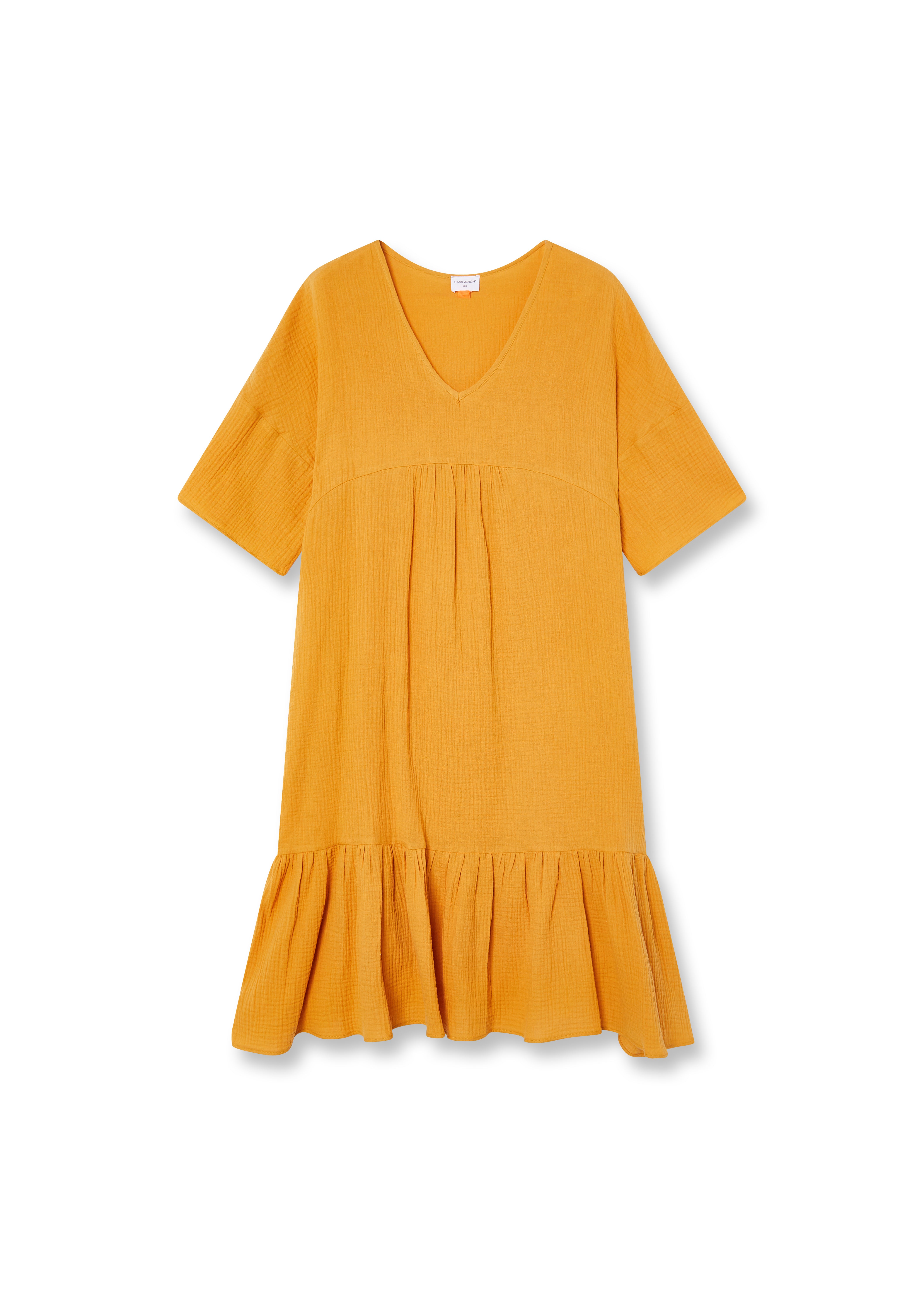 OLIMPUS - VESTIDO MOSTAZA ALGODÓN