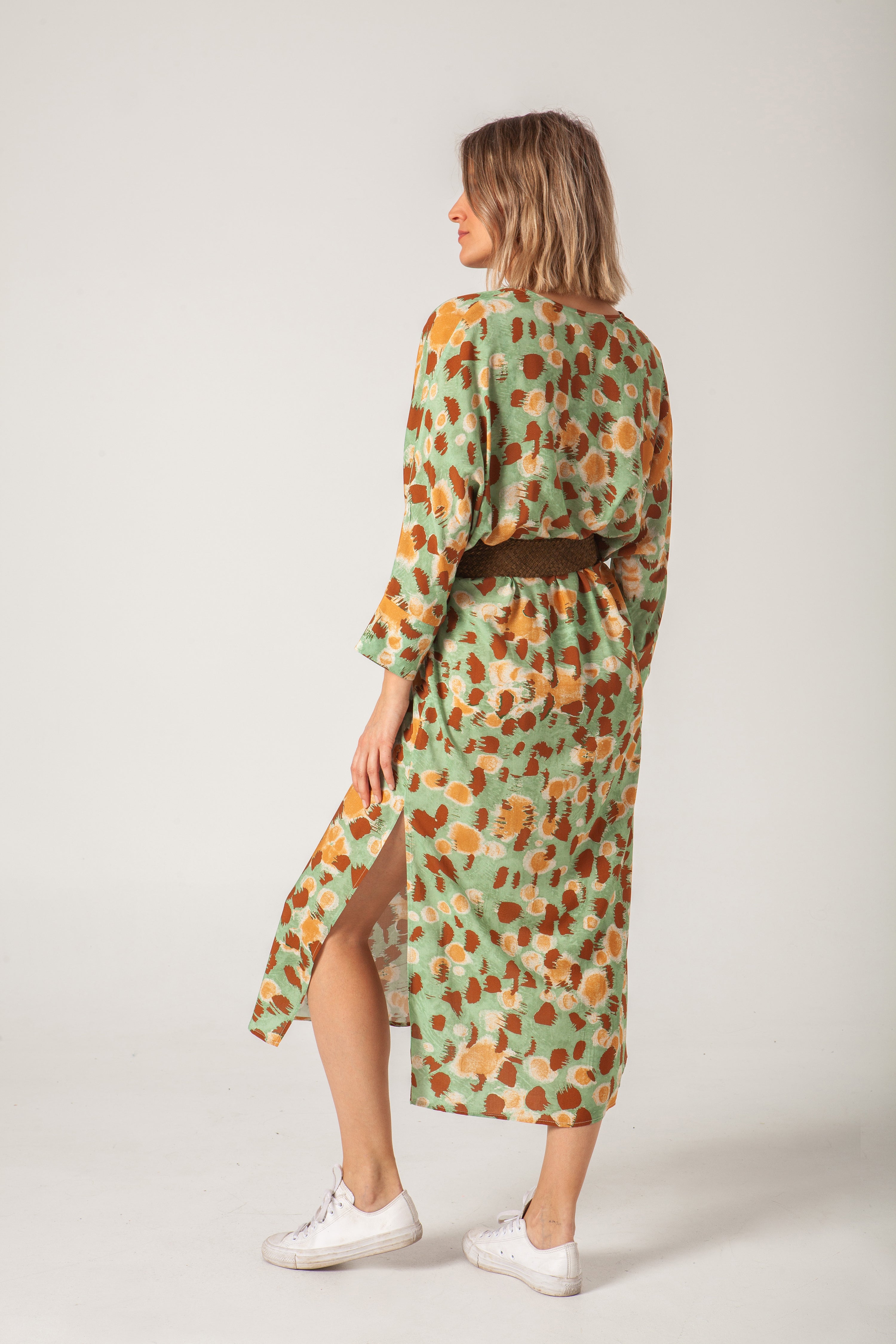 Vestido Baruc Green Earth Cheetah