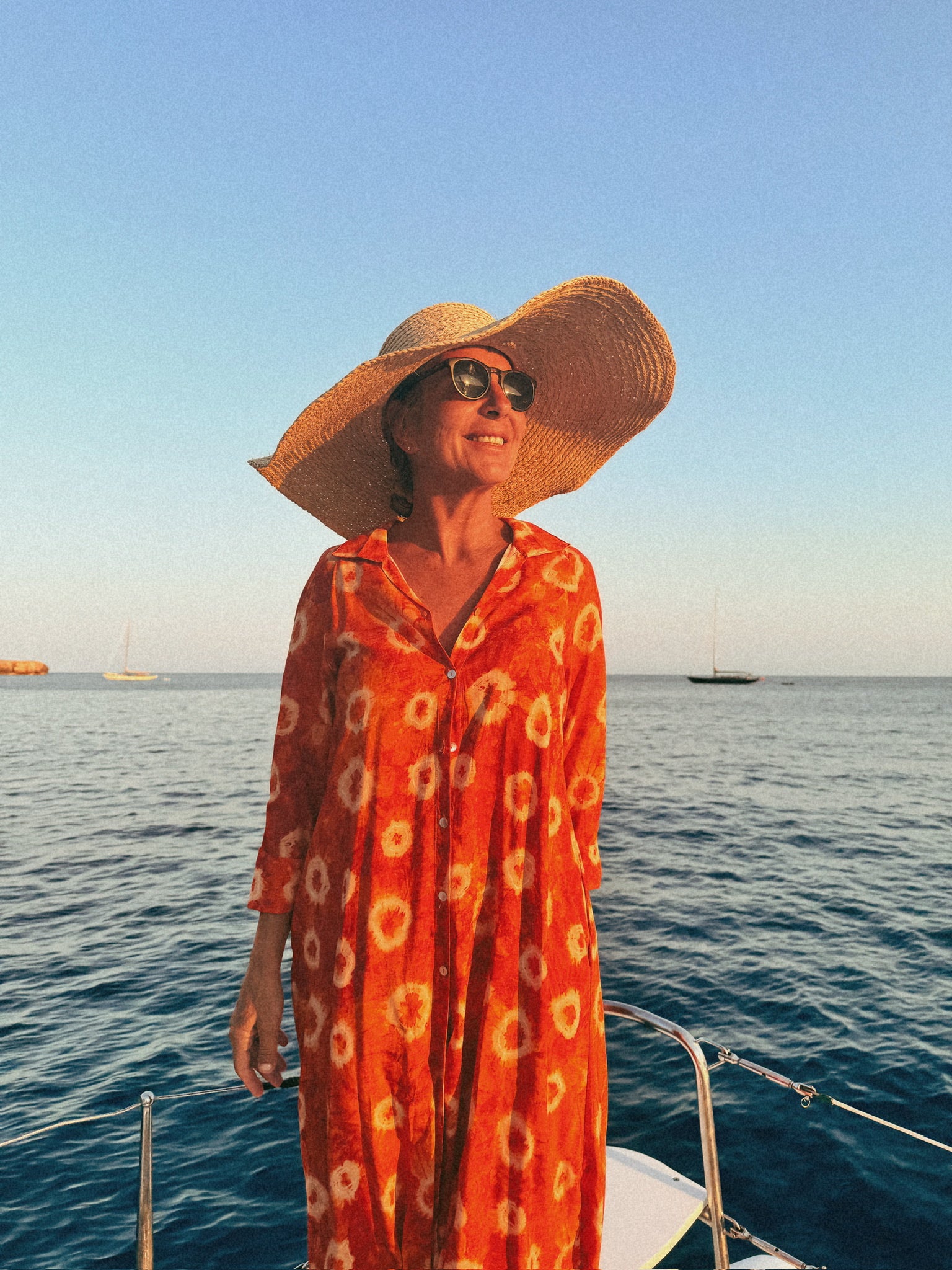 ALAN - VESTIDO ESTAMPADO NARANJA