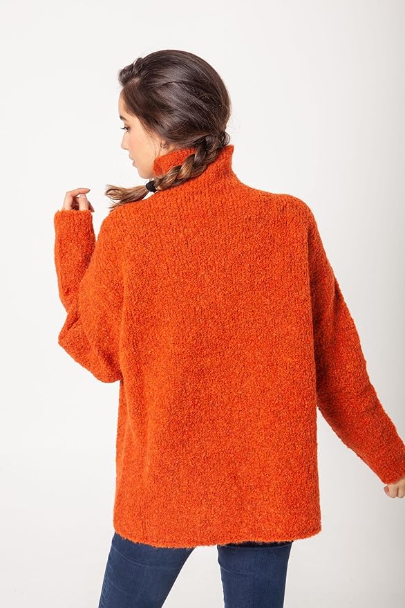 JERSEY CISNE BOUCLÉ NARANJA