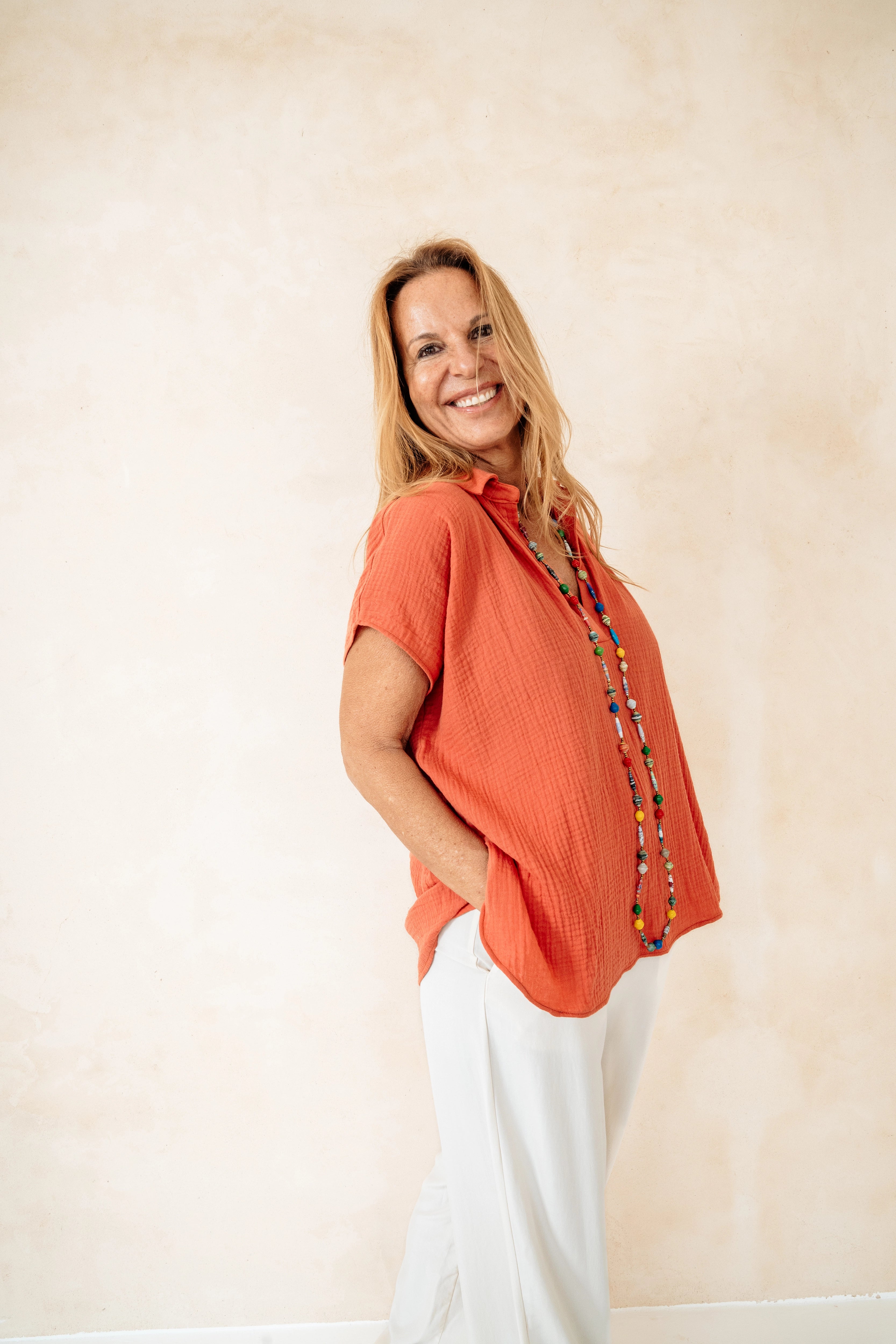 BASMA - CAMISA CORAL ALGODÓN