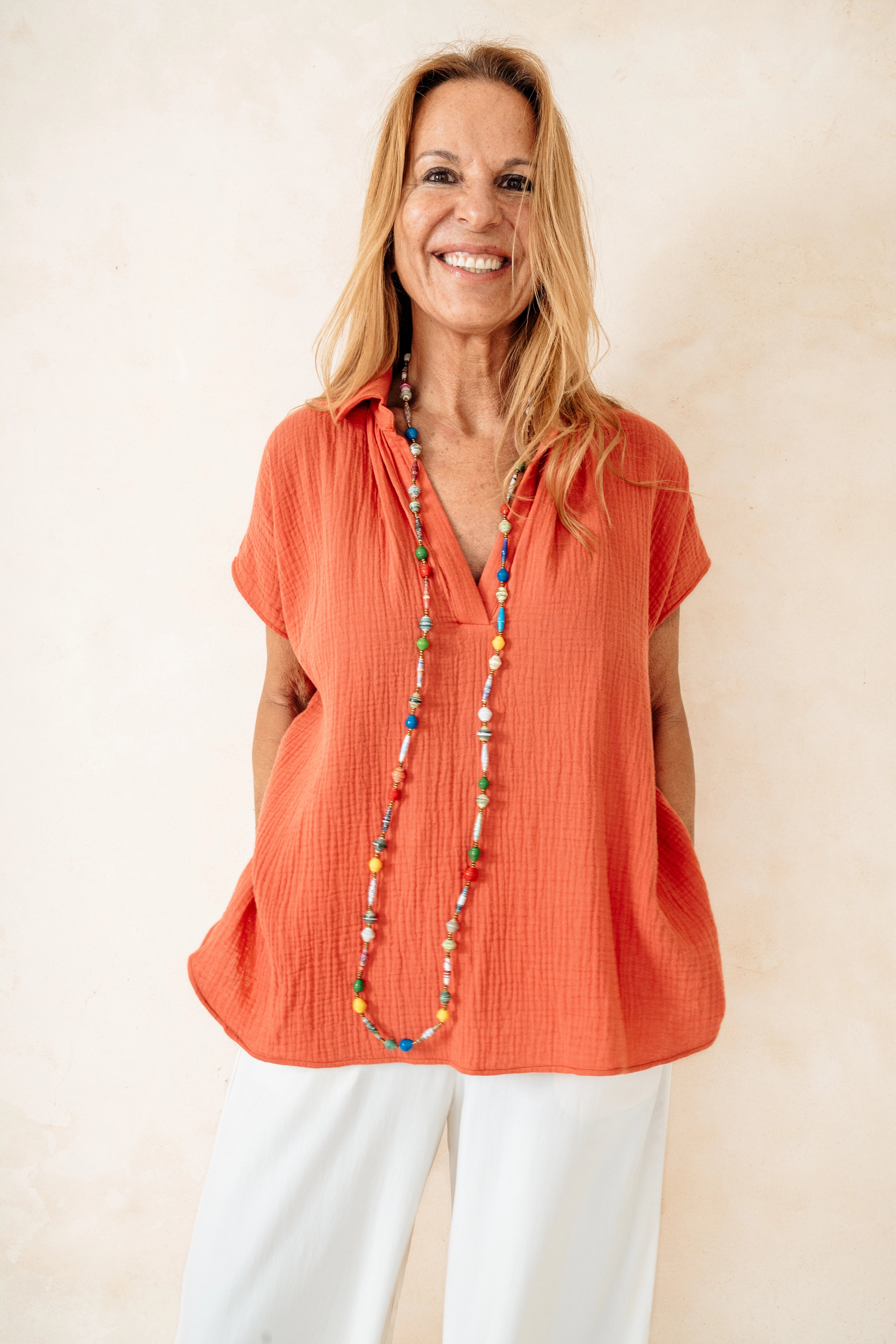 BASMA - CAMISA CORAL ALGODÓN