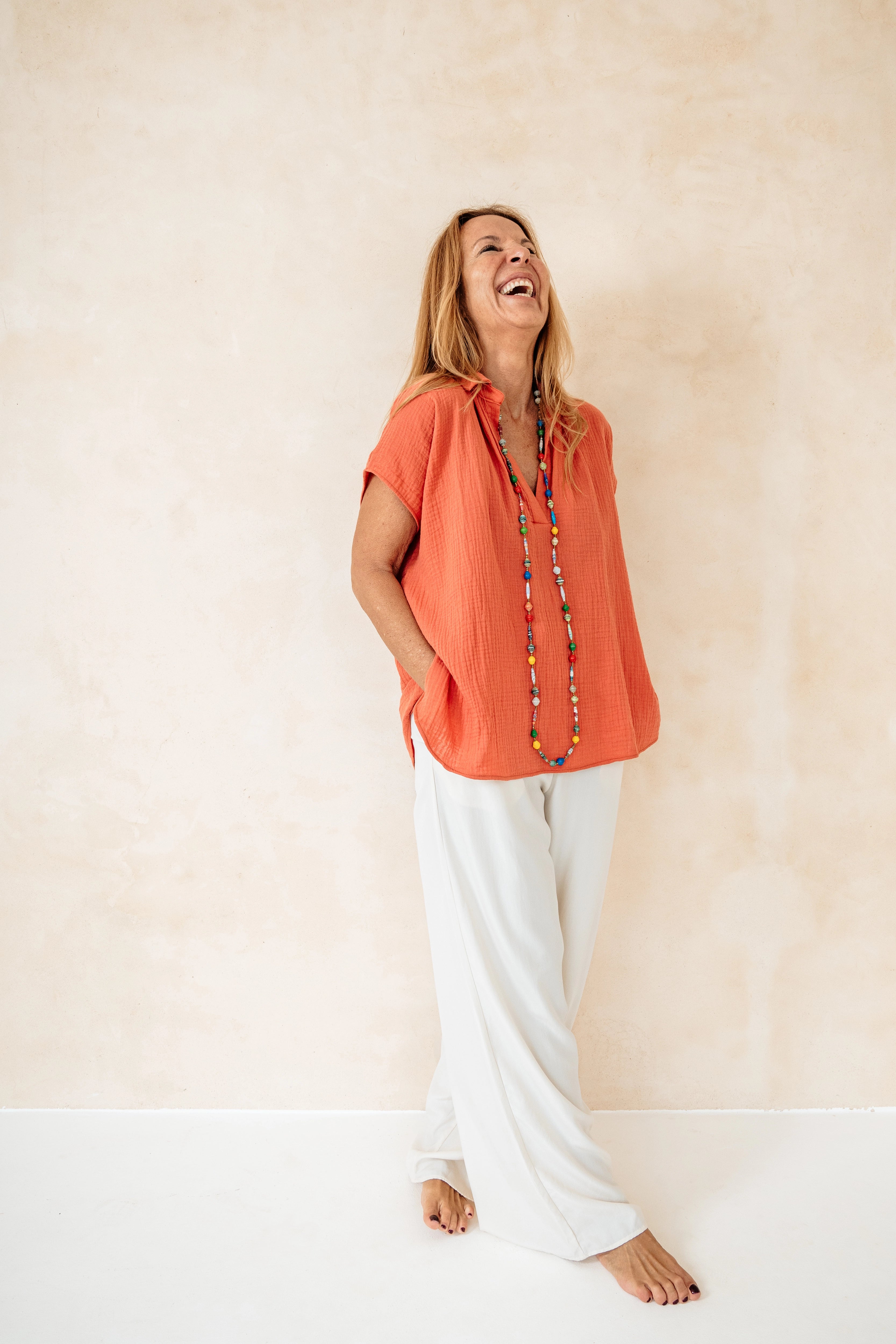 BASMA - CAMISA CORAL ALGODÓN