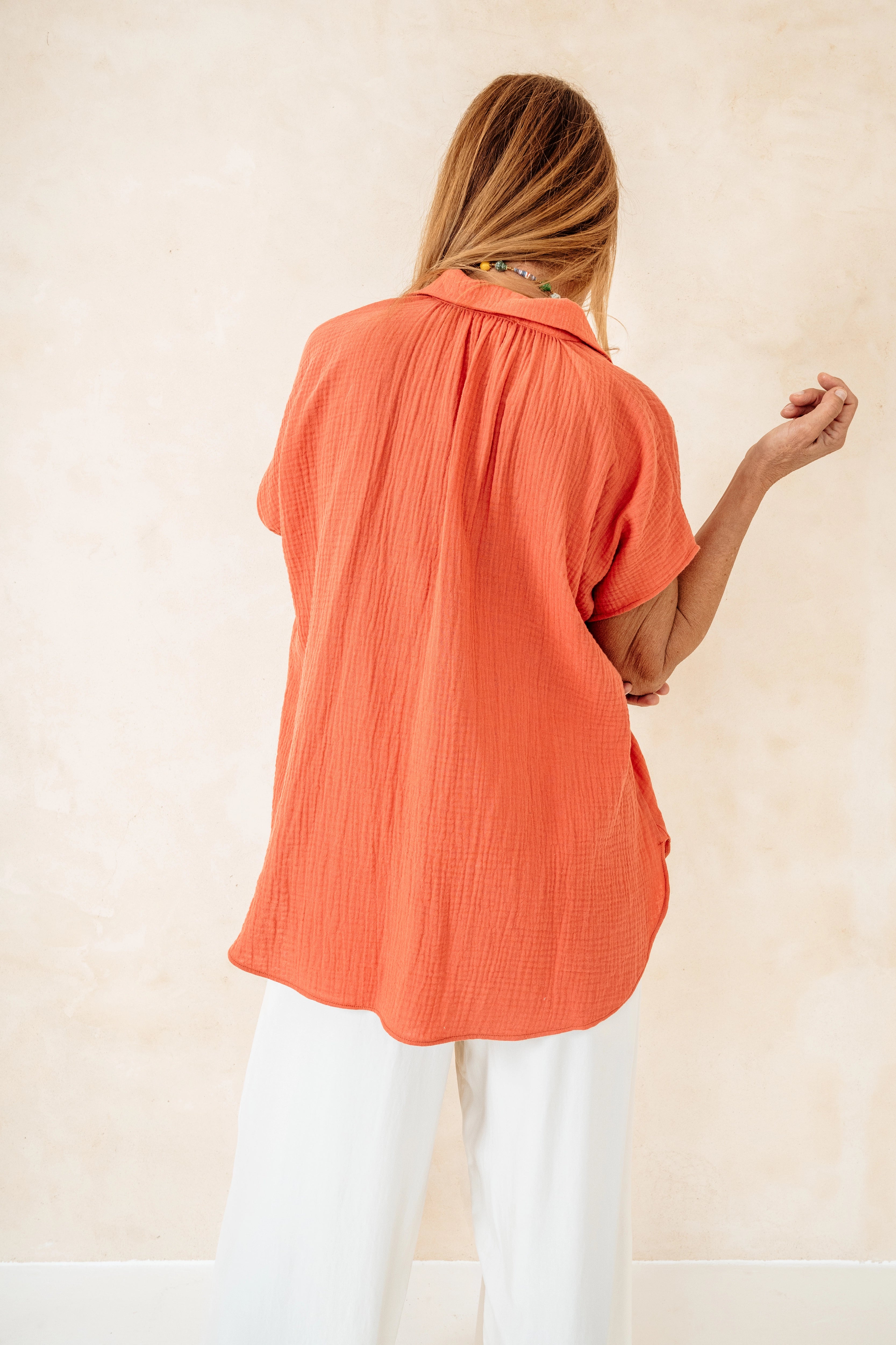BASMA - CAMISA CORAL ALGODÓN