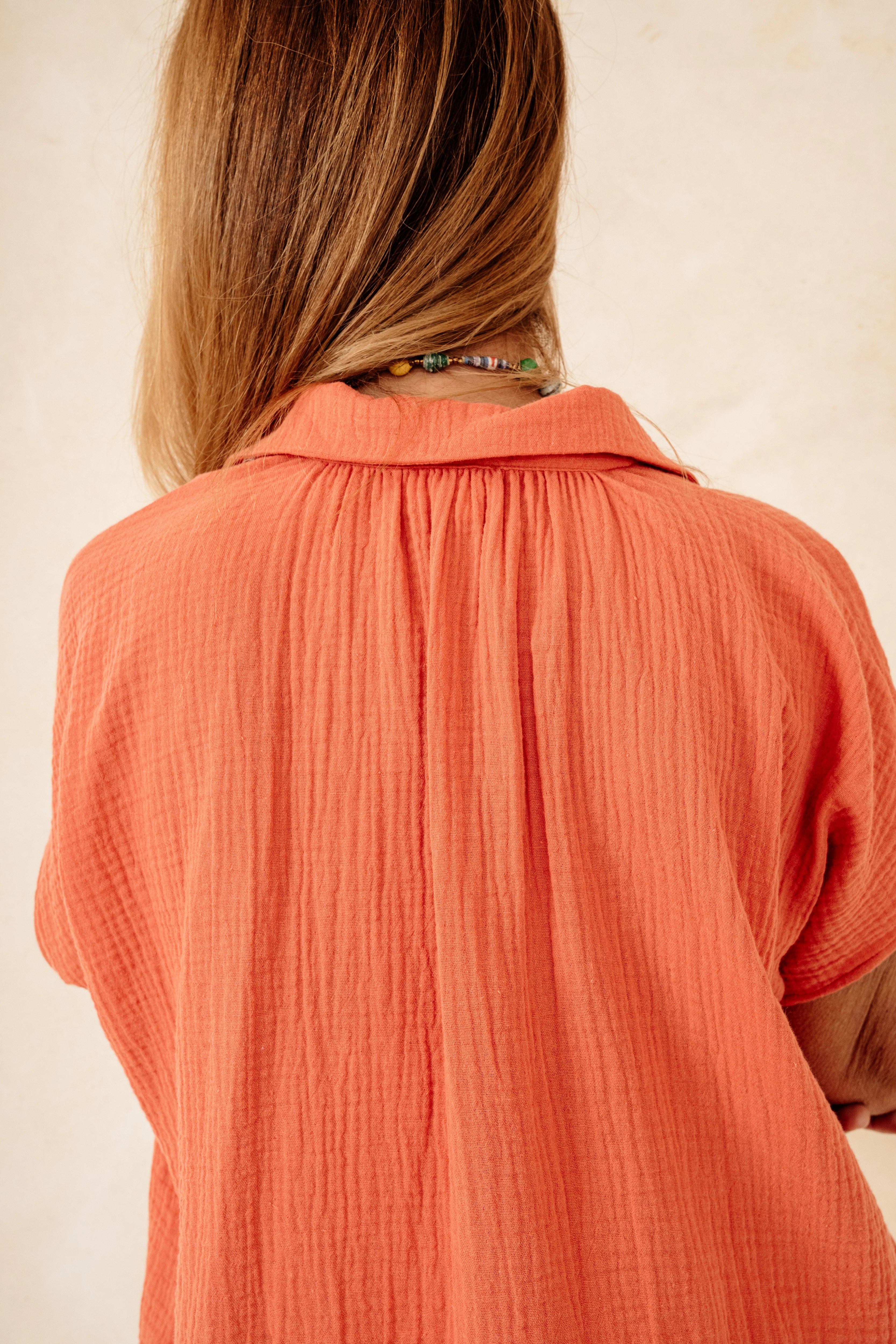 BASMA - CAMISA CORAL ALGODÓN