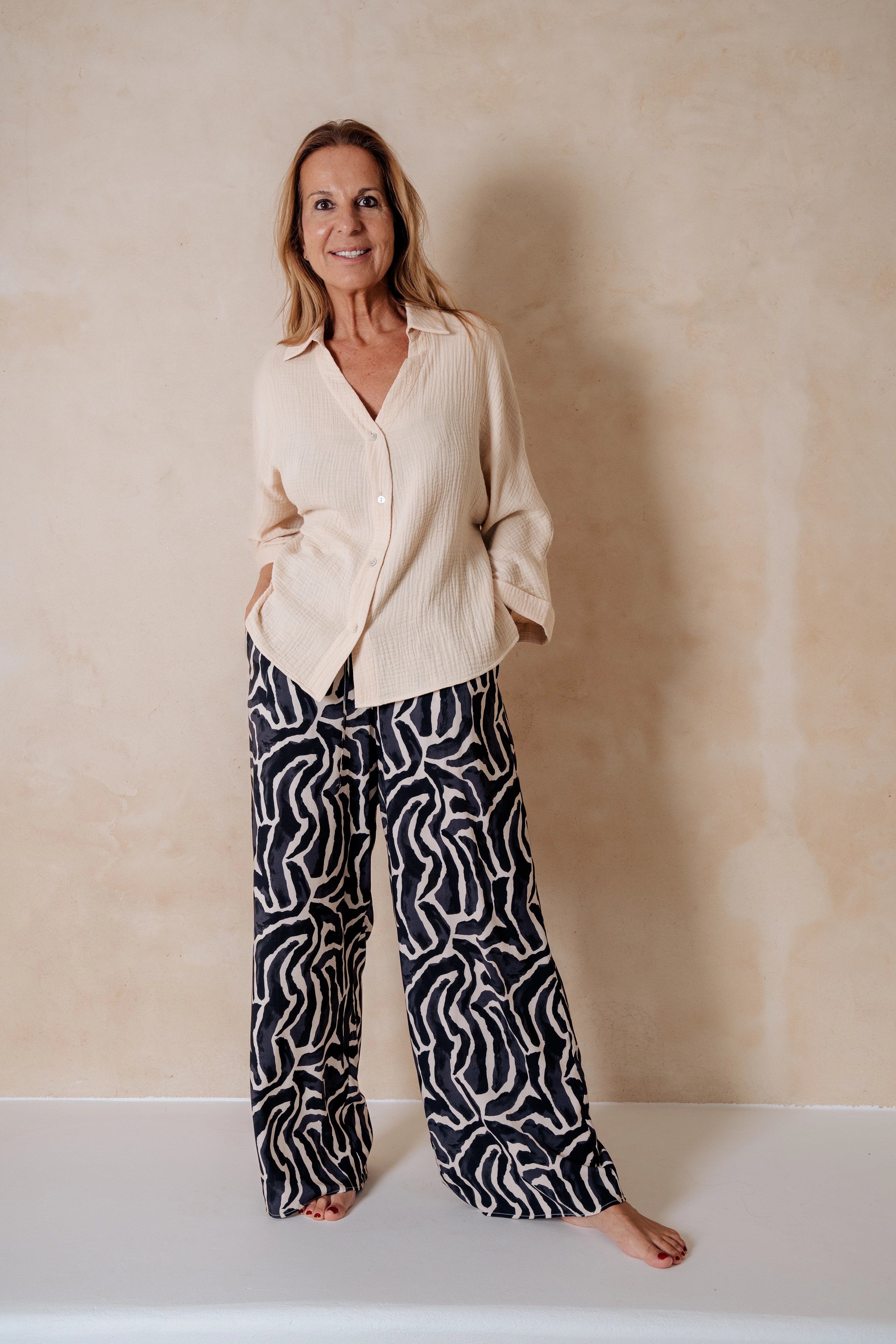 KIA - CAMISA BEIGE ALGODÓN