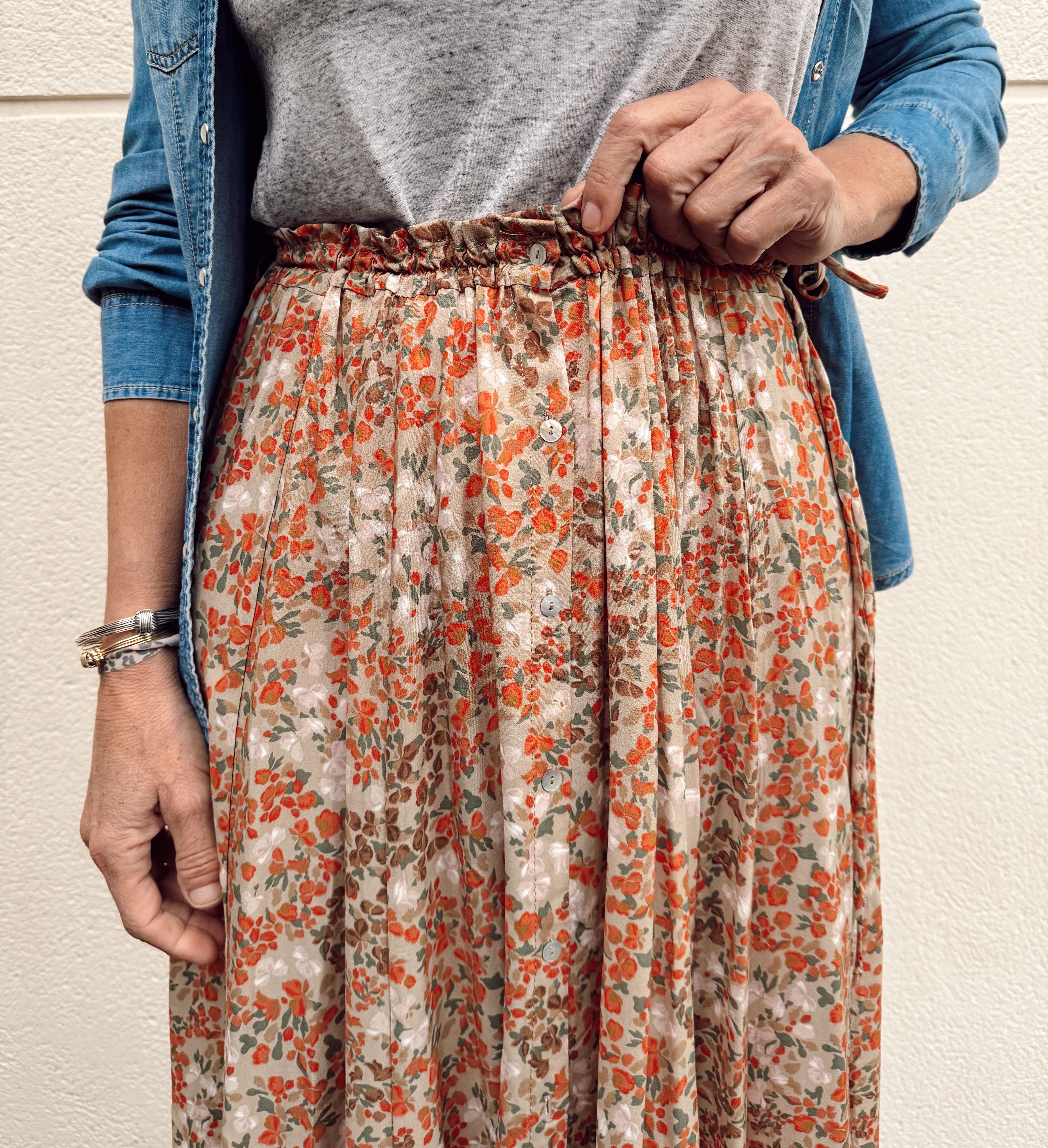 NOE - FALDA FLORES CORAL
