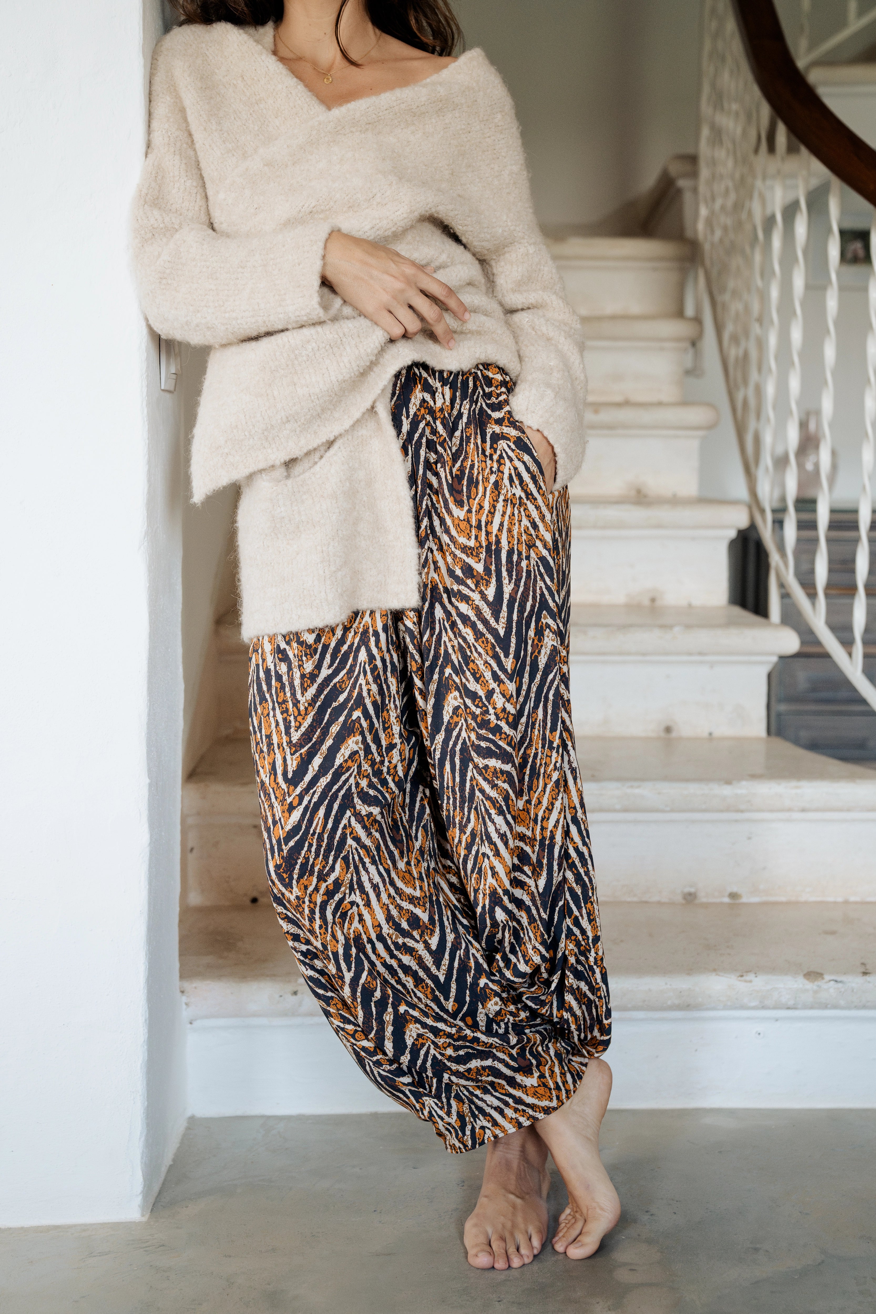 LUCAS - PANTALÓN TIGRE MARRÓN