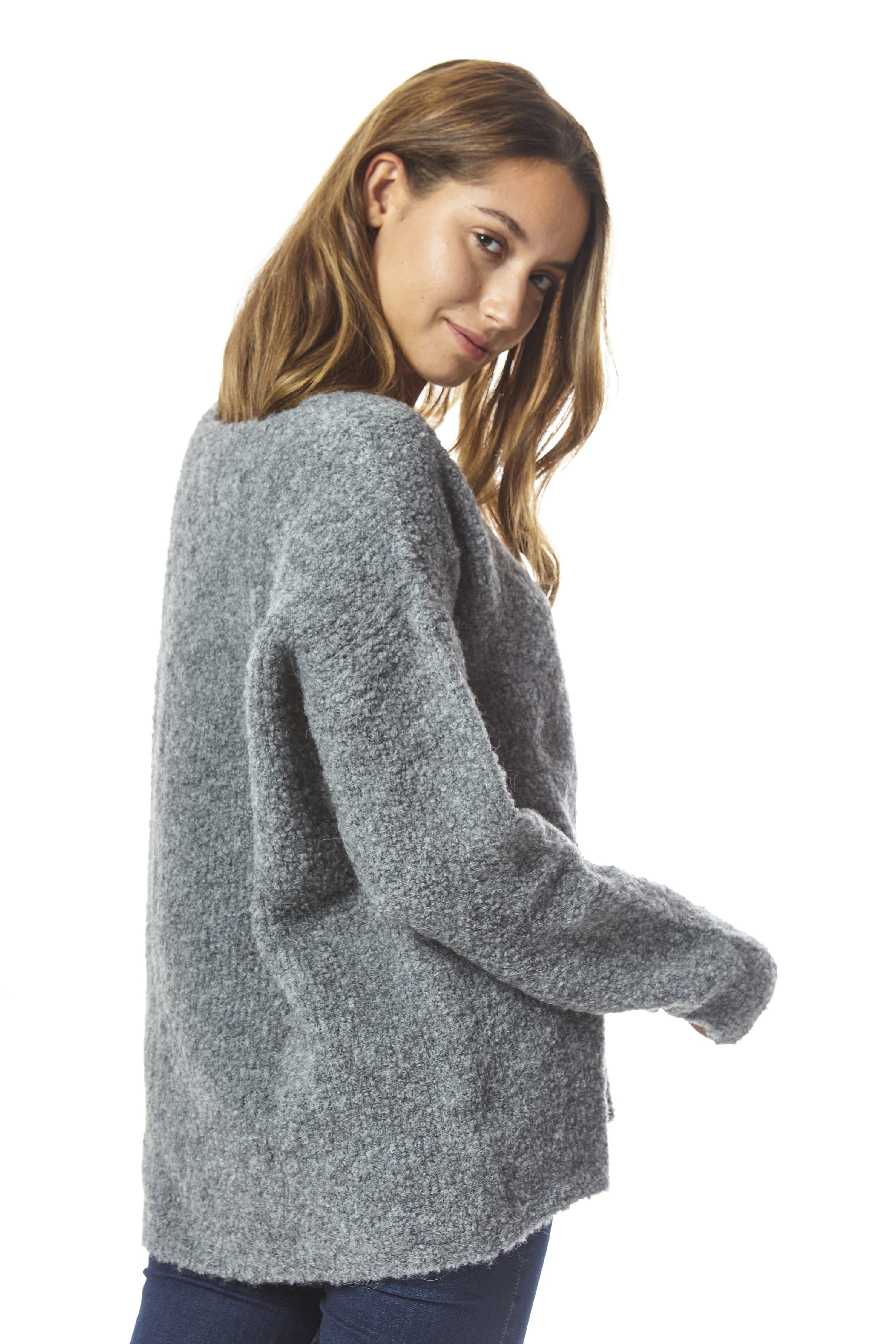 JERSEY PICO BOUCLÉ GRIS