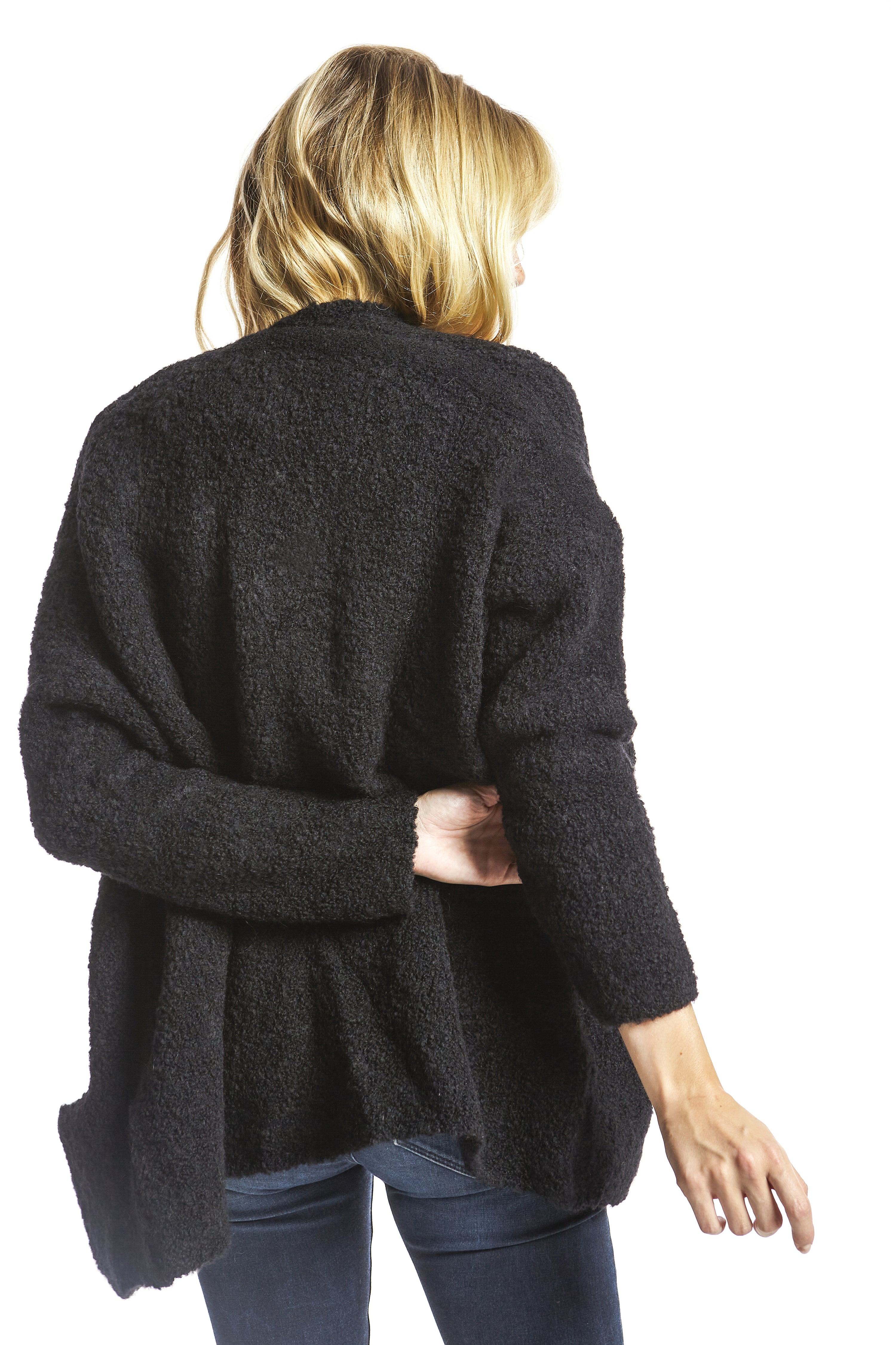 Chaqueta bouclé negro