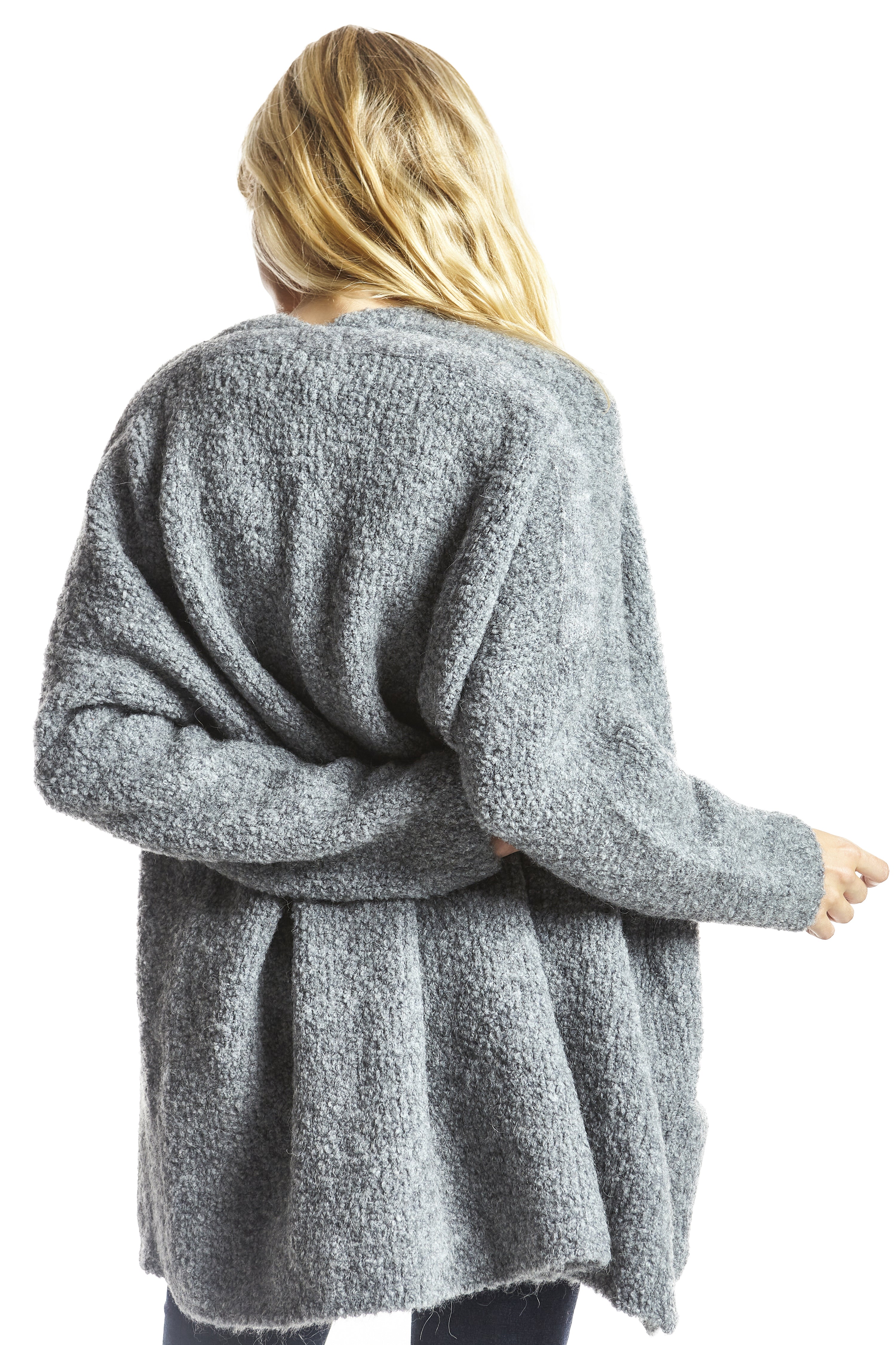 CHAQUETA BOUCLÉ GRIS