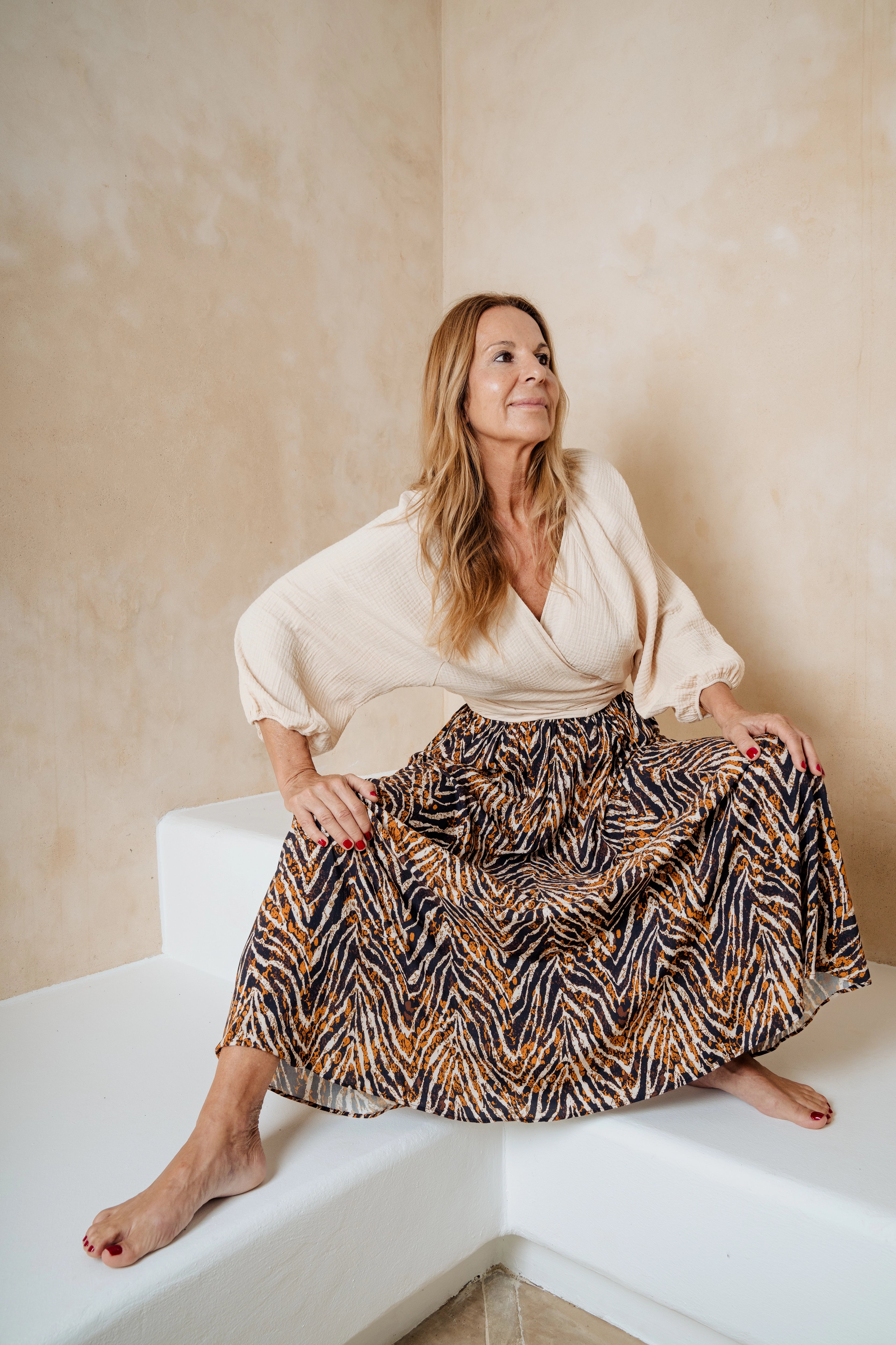 GRETA - TOP BEIGE ALGODÓN