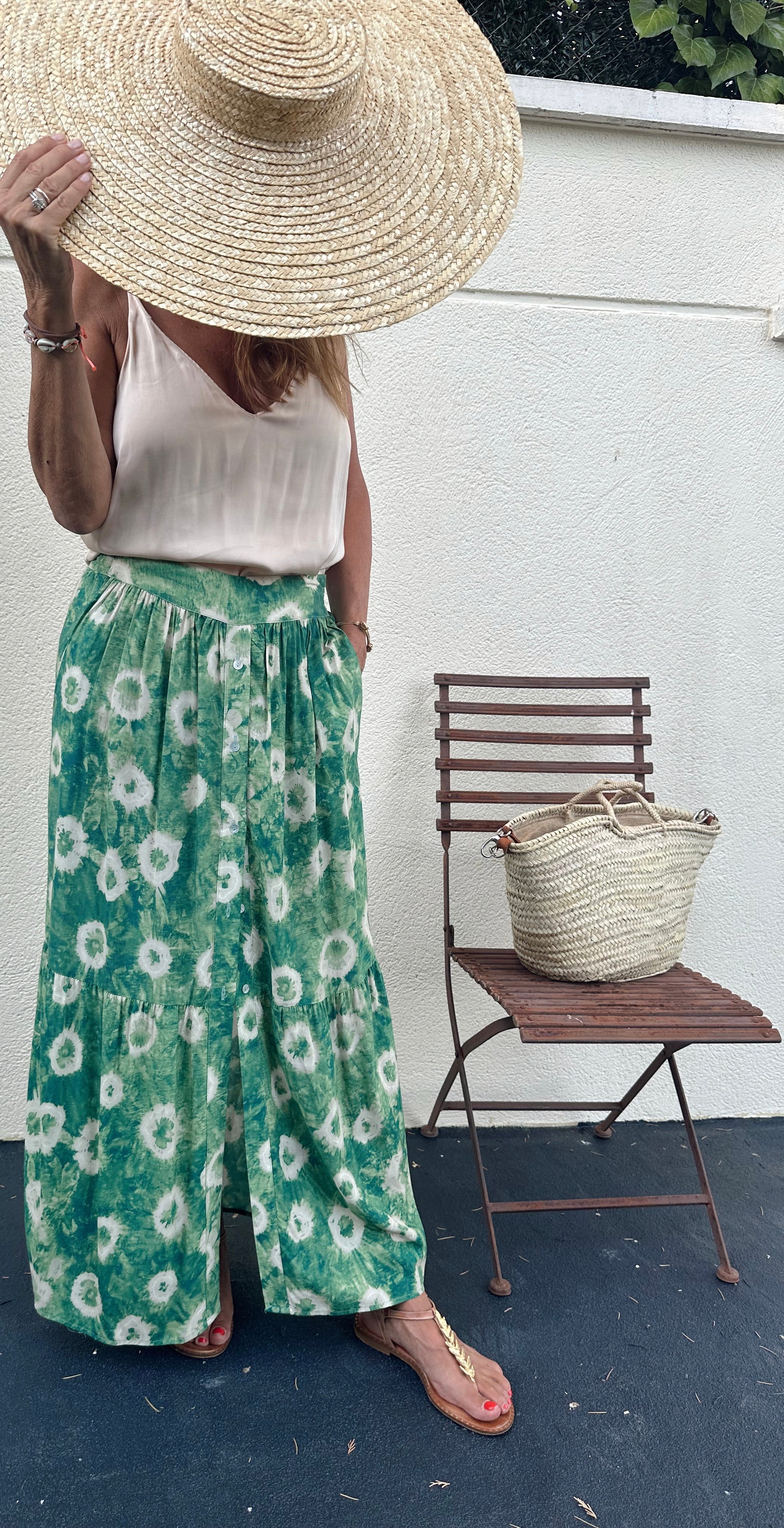 DAKOTA - FALDA ESTAMPADO VERDE