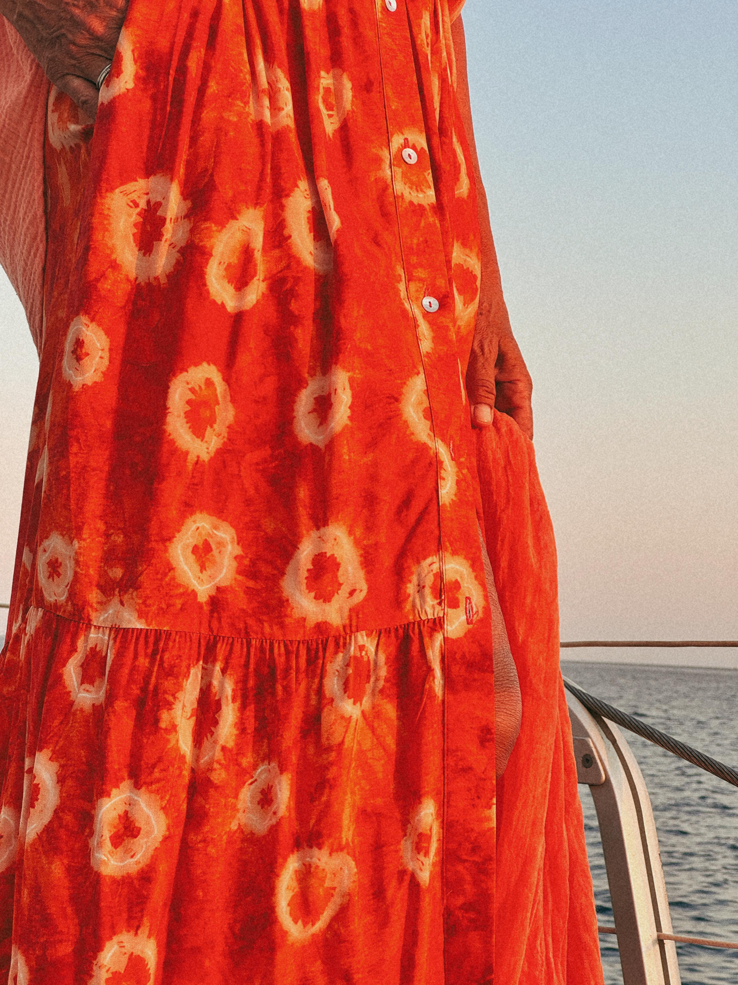 DAKOTA - FALDA ESTAMPADO NARANJA