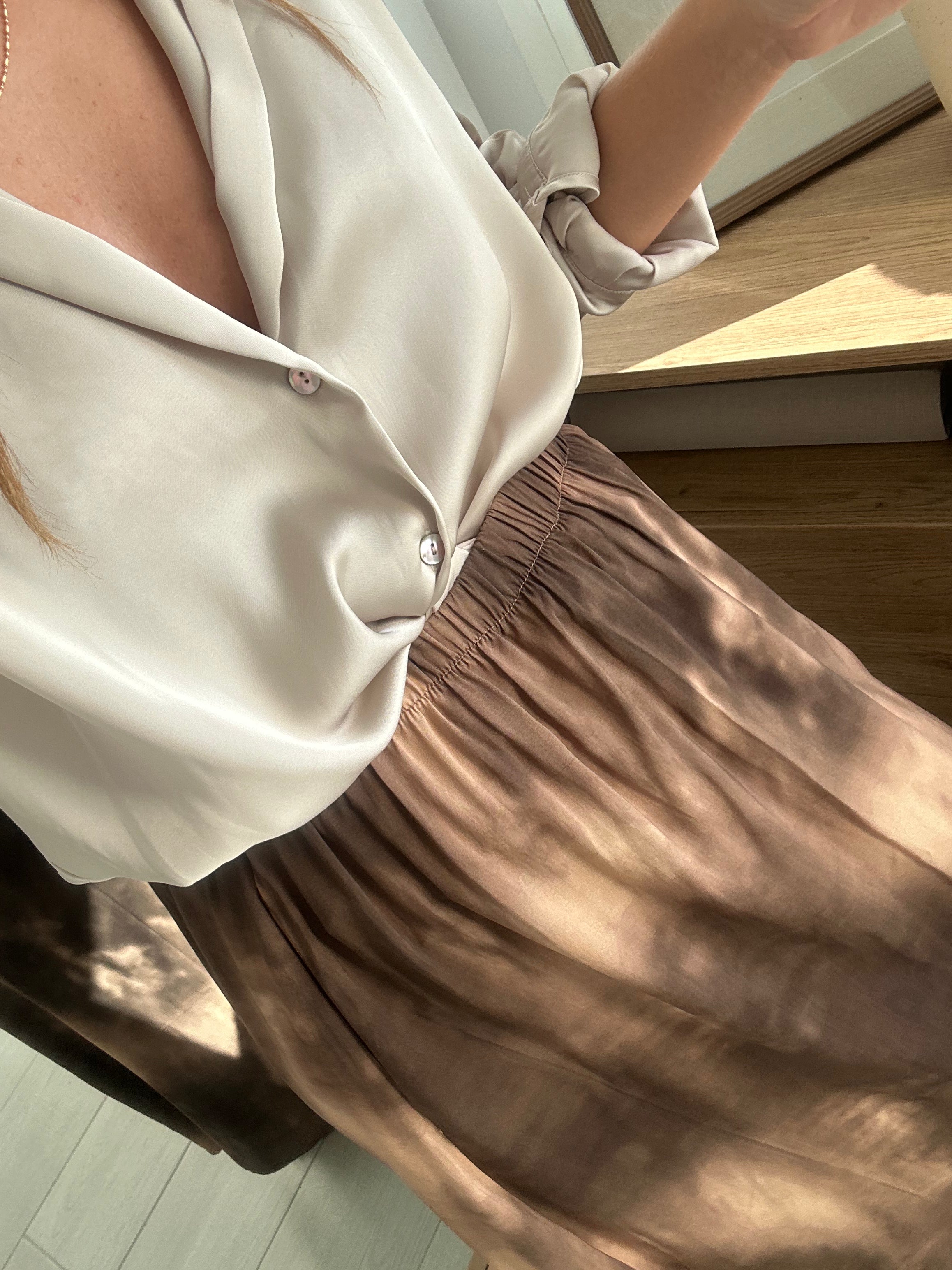 CAMILA - FALDA ESTAMPADO MARRÓN