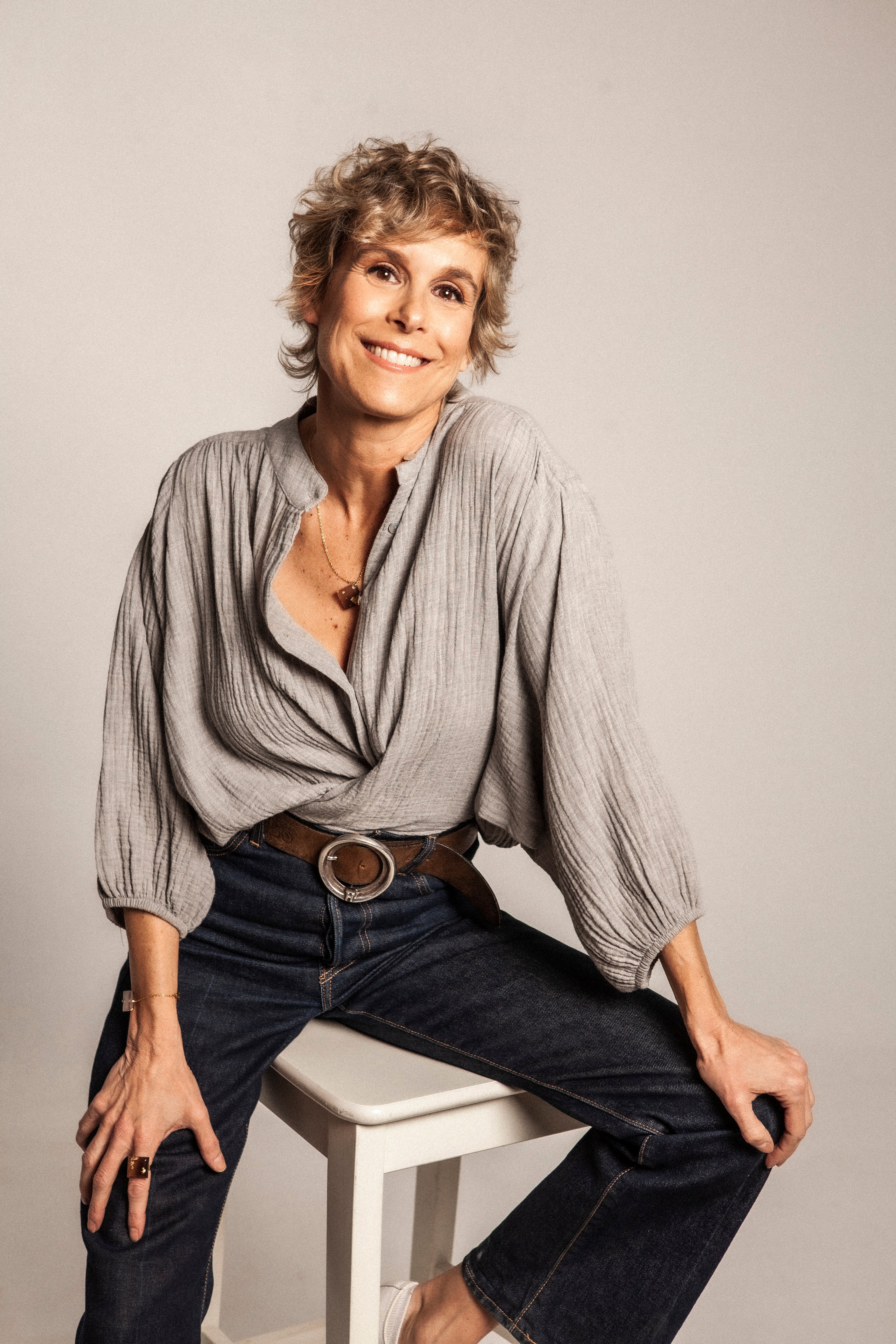 KARLA - CAMISA GRIS ALGODÓN