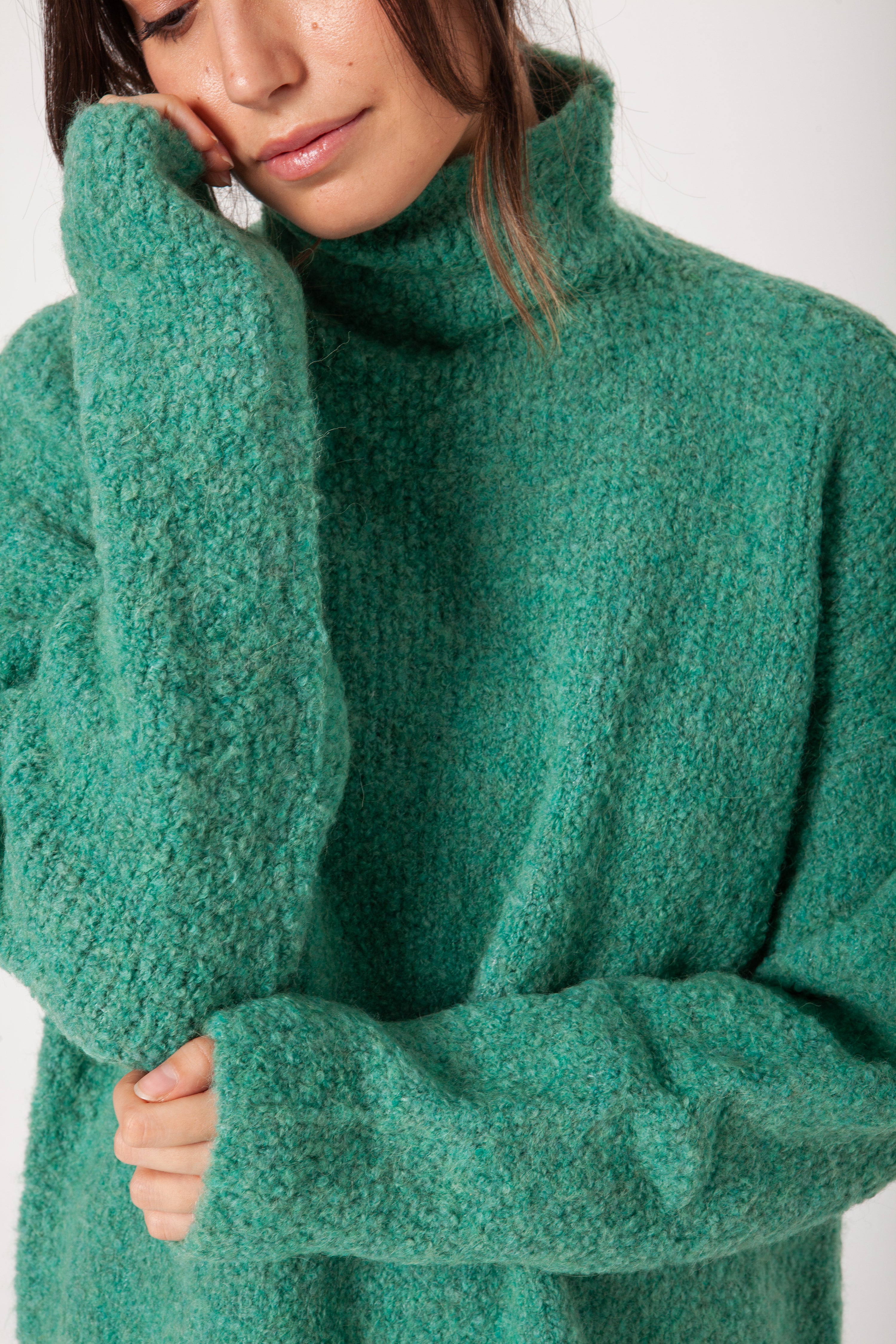 JERSEY CISNE BOUCLÉ JADE