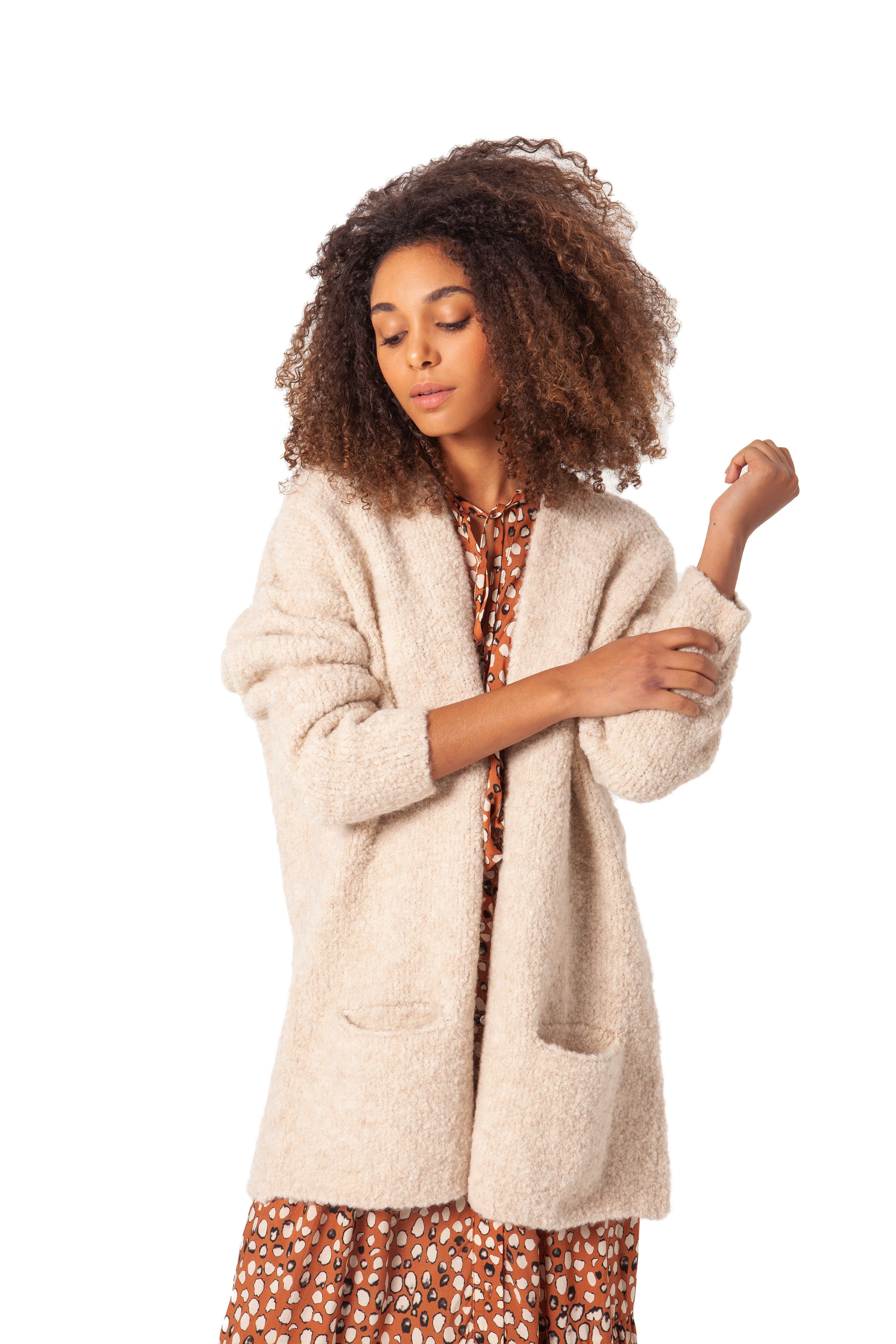 CHAQUETA BOUCLÉ CRUDO