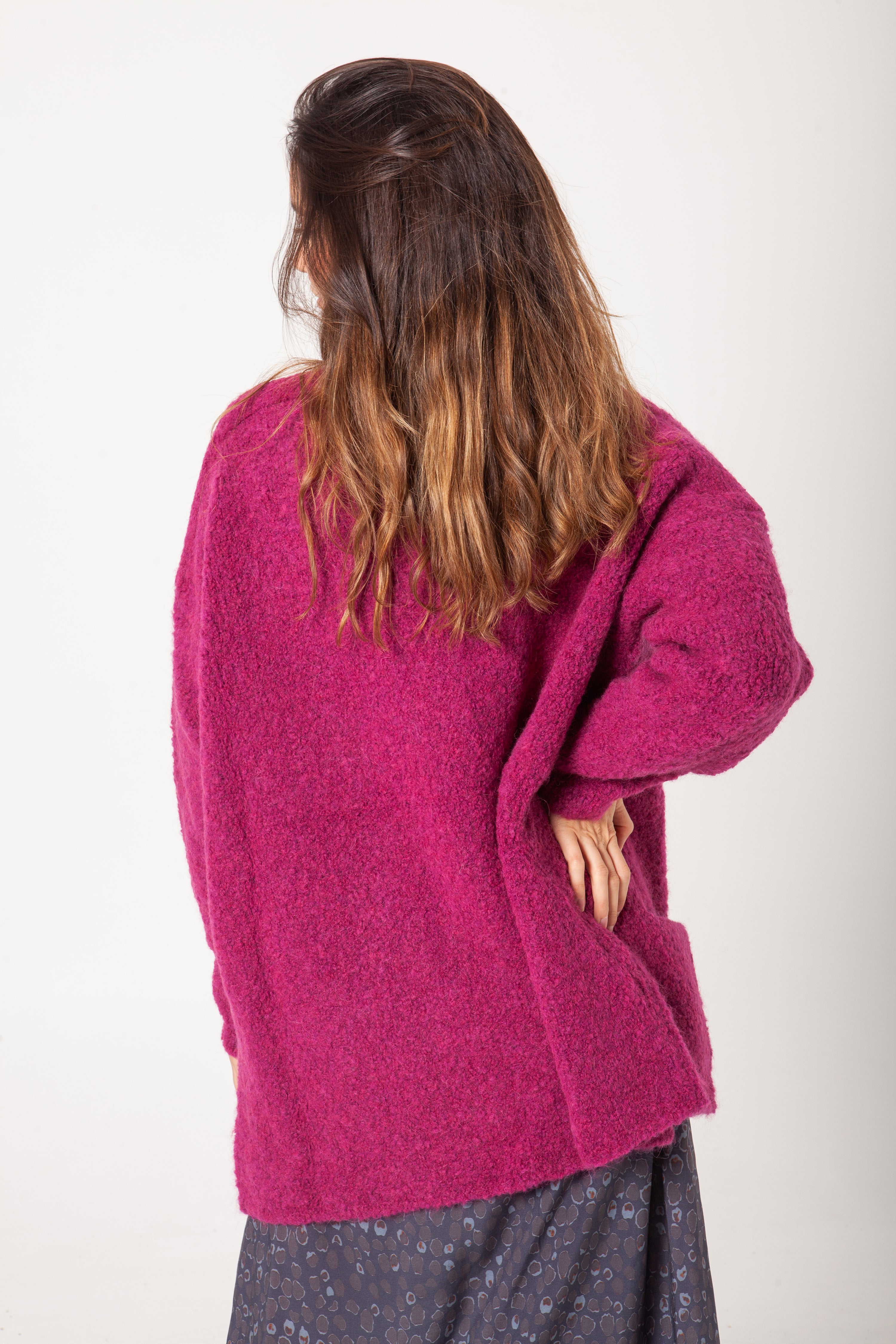 Chaqueta bouclé buganvilla