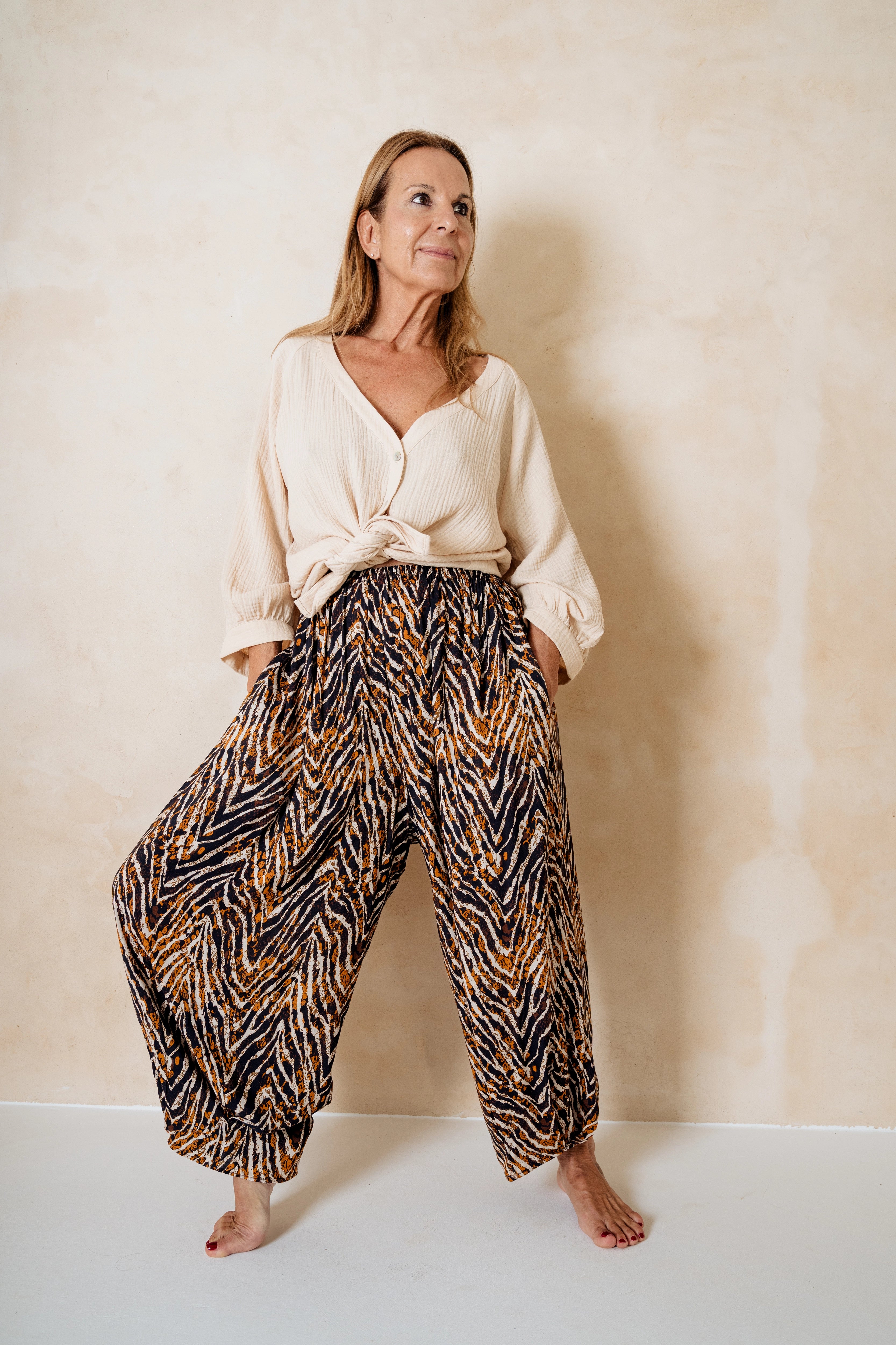 LUCAS - PANTALÓN TIGRE MARRÓN