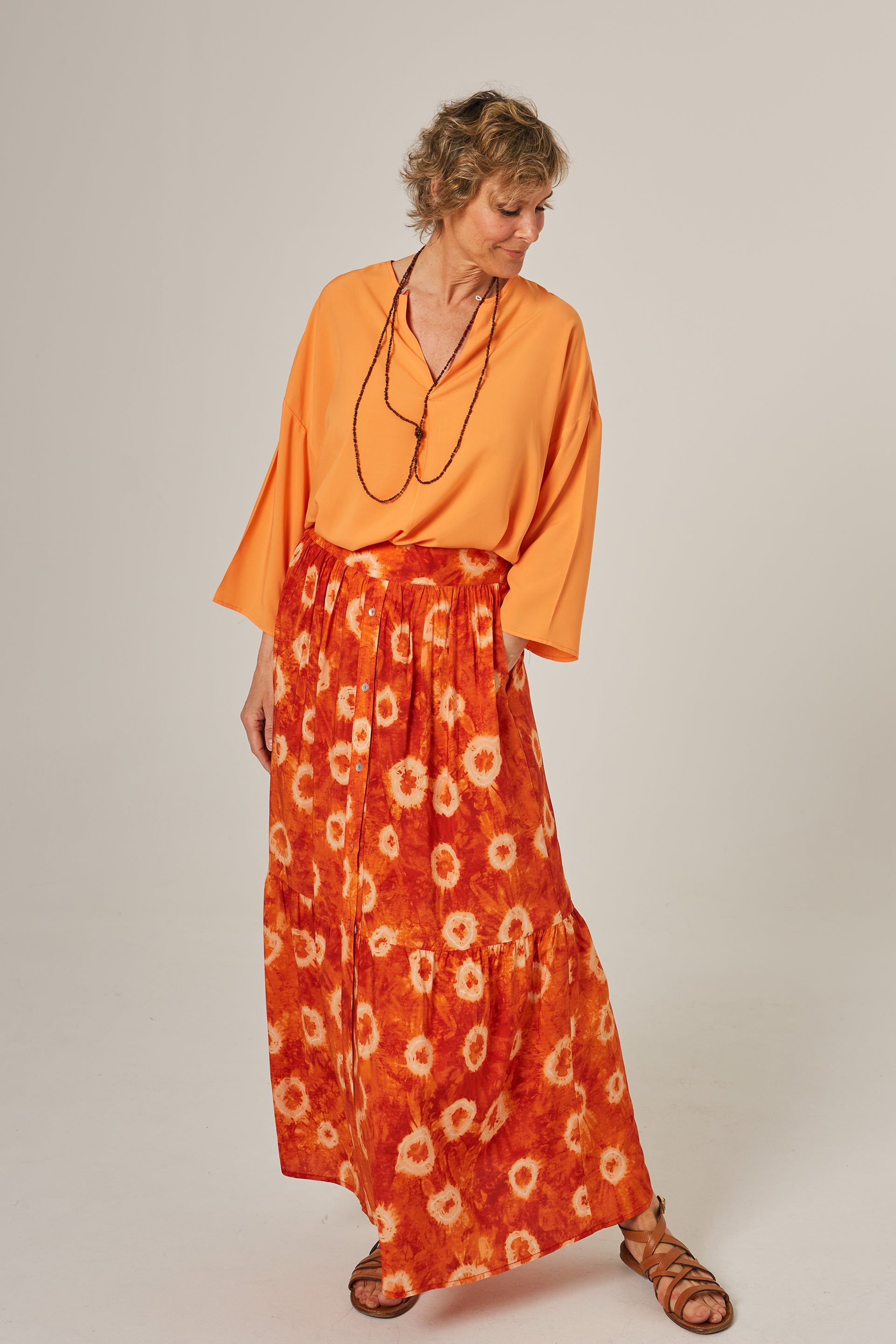 Falda Dakota Orange Dot