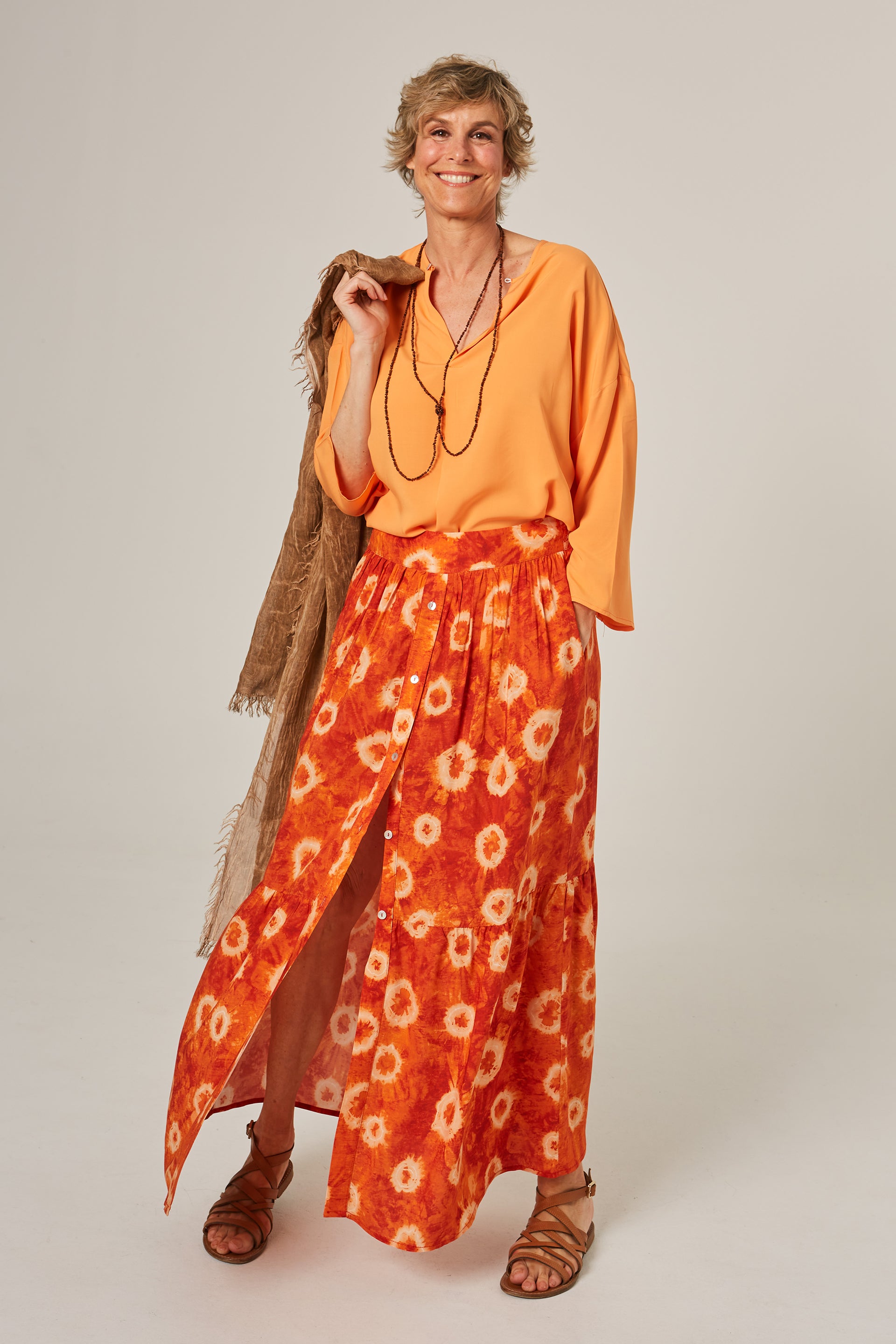 Falda Dakota Orange Dot
