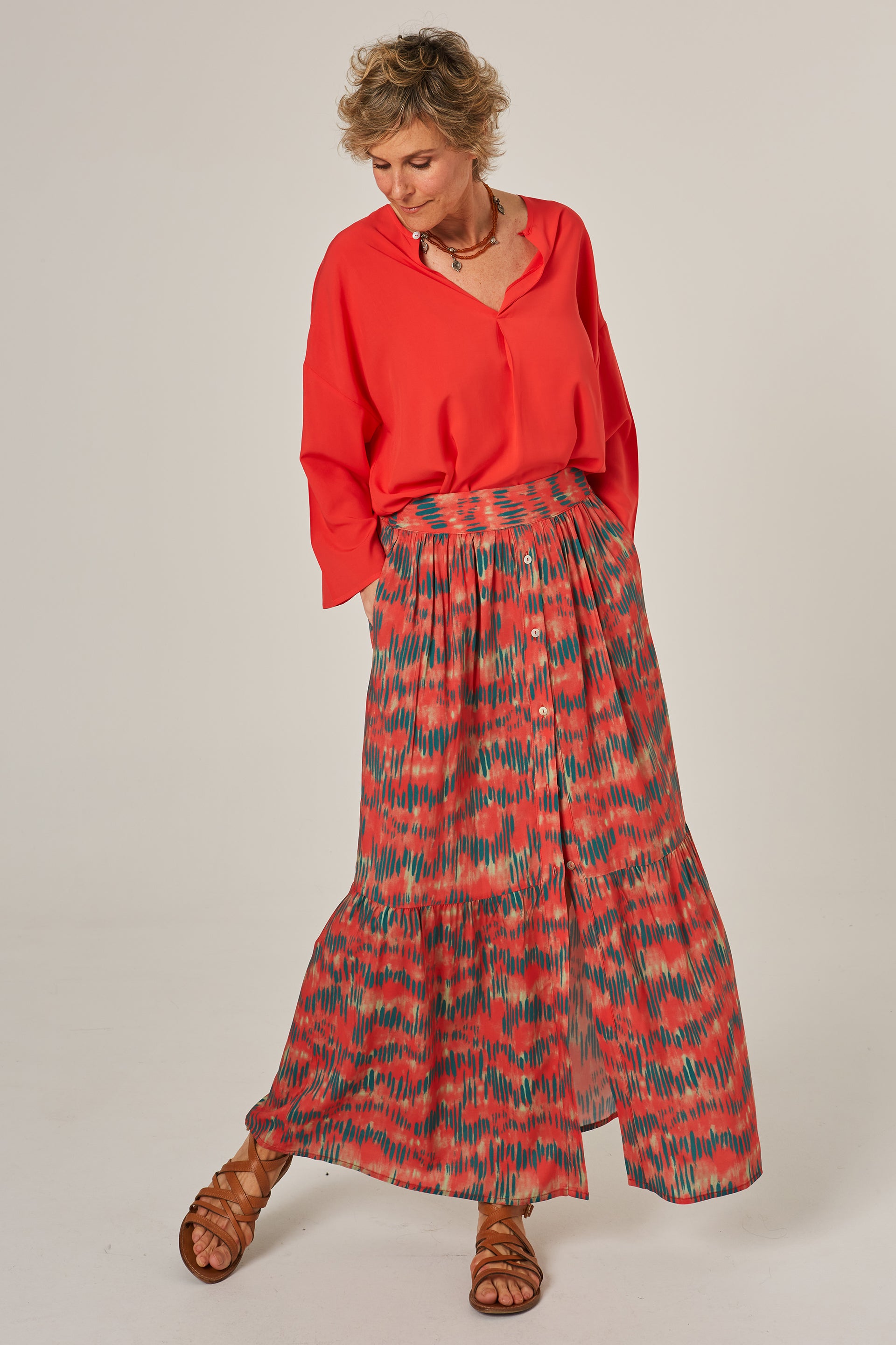 Falda Dakota Red Etnik