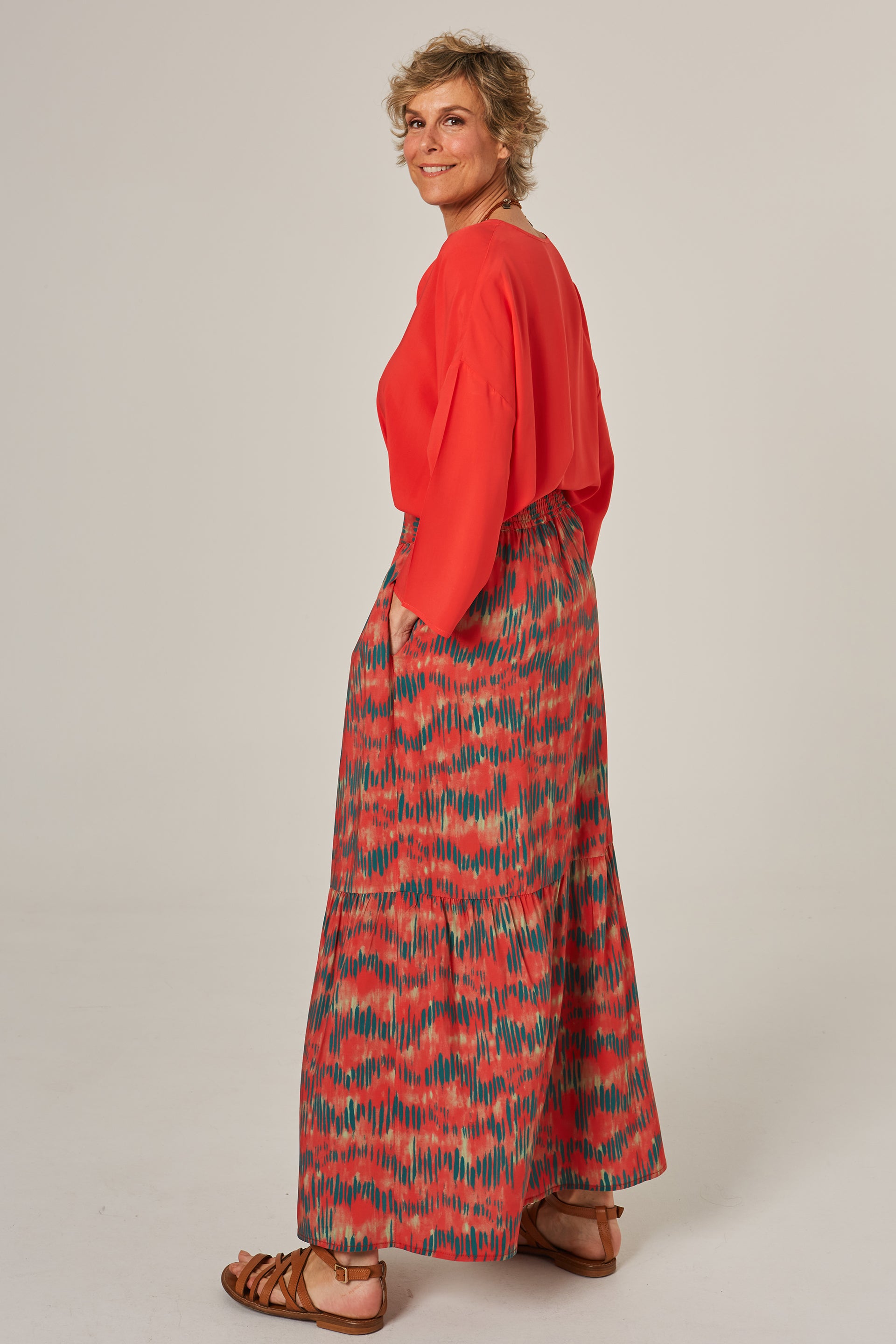 Falda Dakota Red Etnik