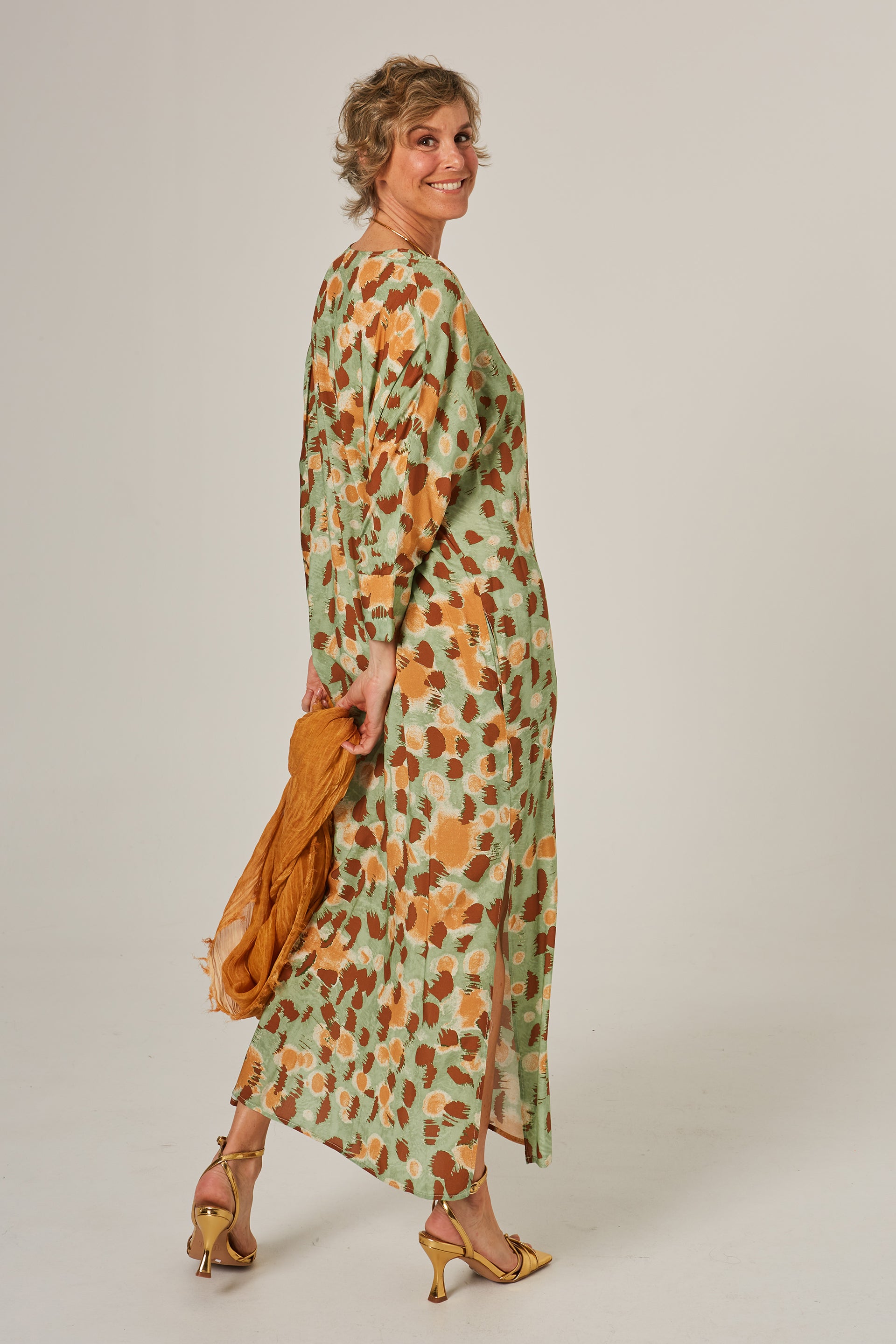 Vestido Baruc Green Earth Cheetah
