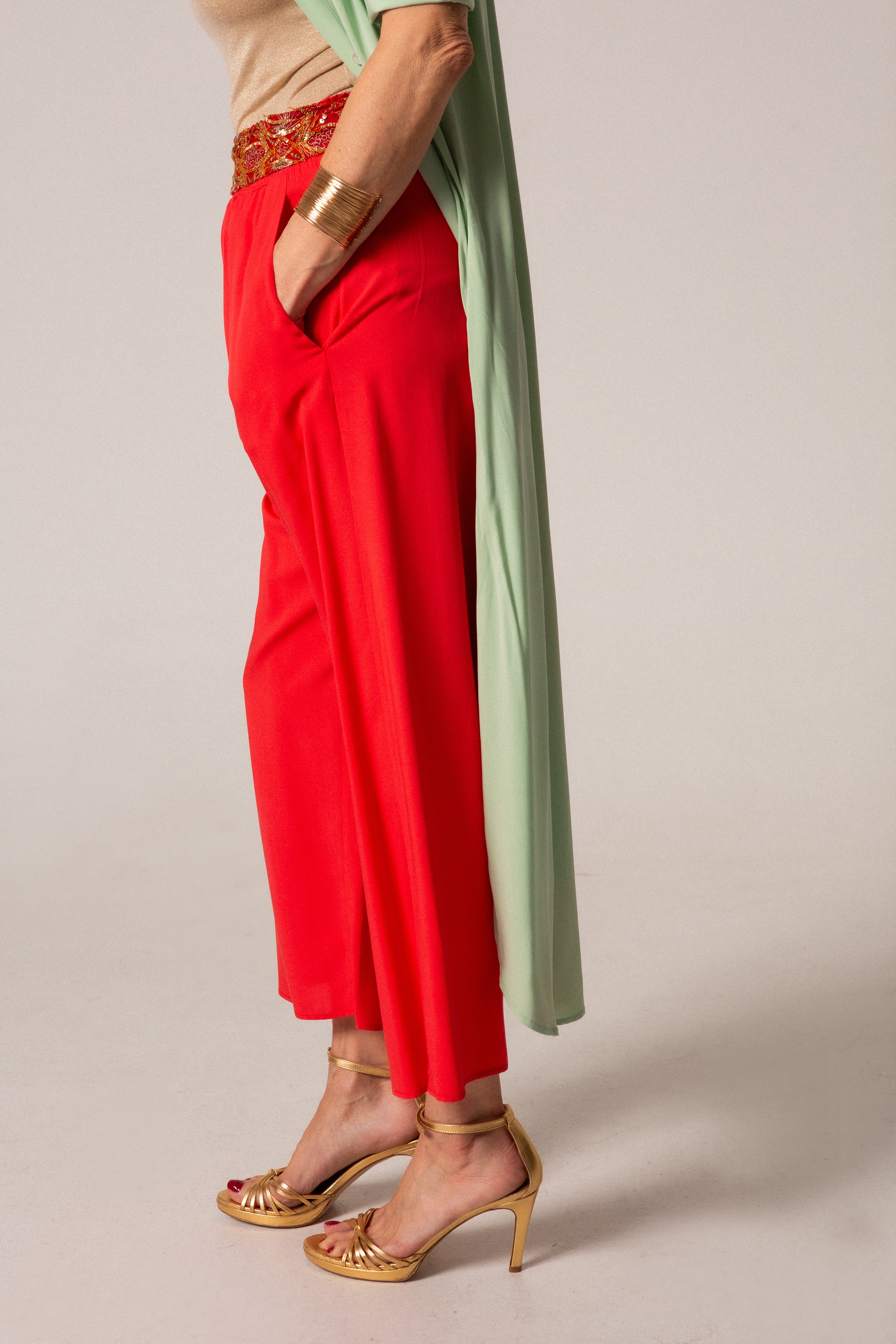 Pantalón Hugo Crop rojo