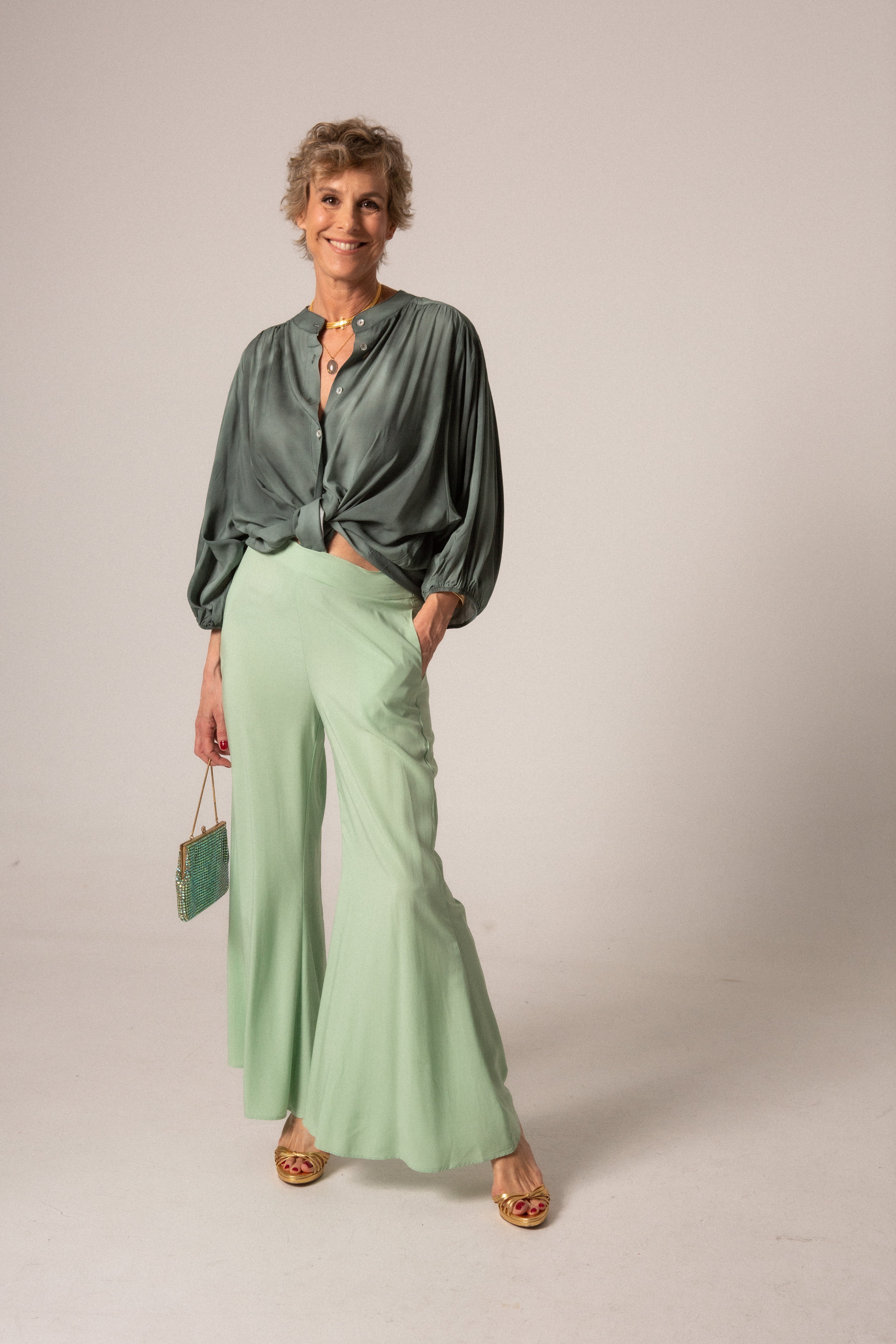 KARLA - CAMISA ESTAMPADO VERDE