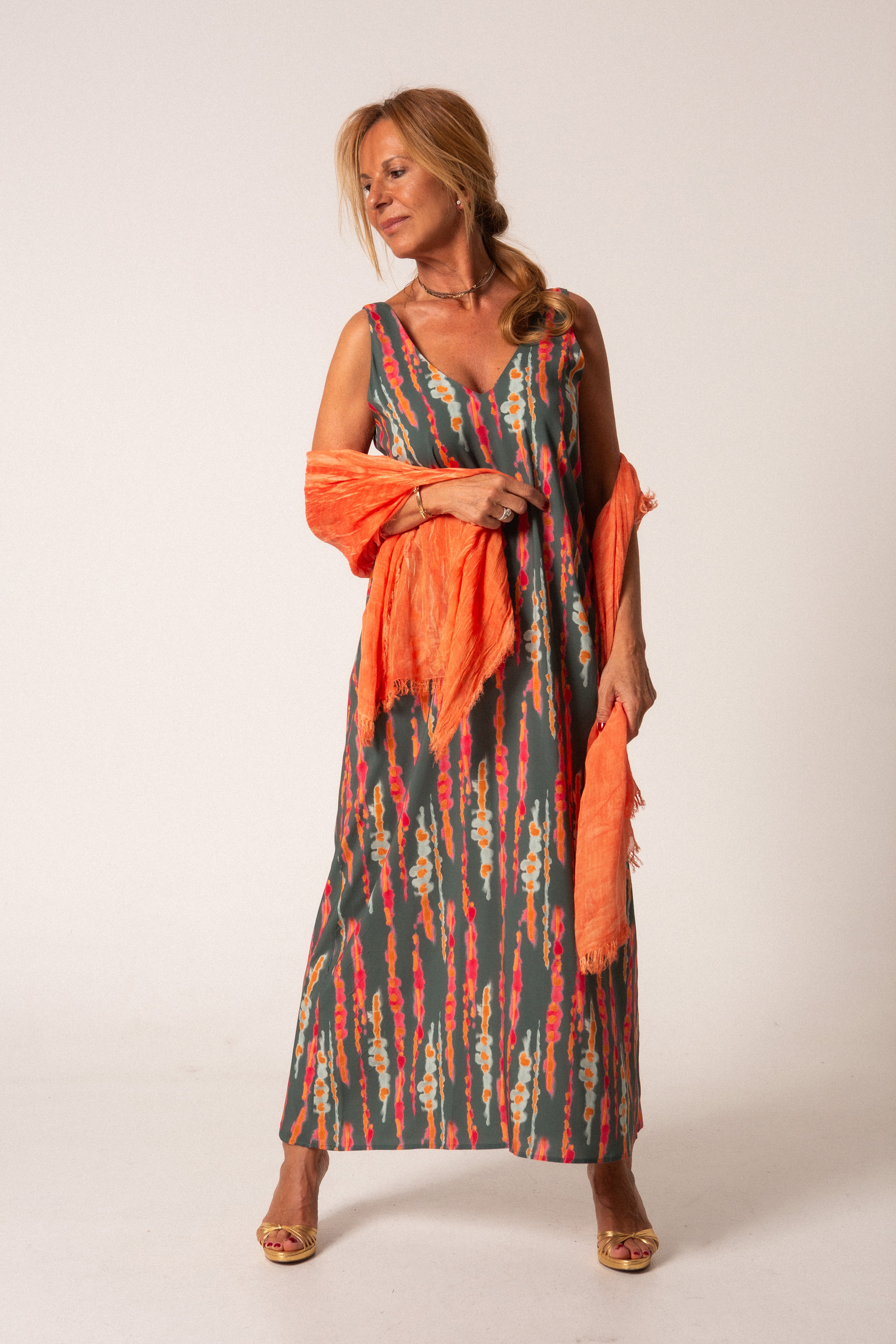 AMARO - VESTIDO GOTAS VERDES