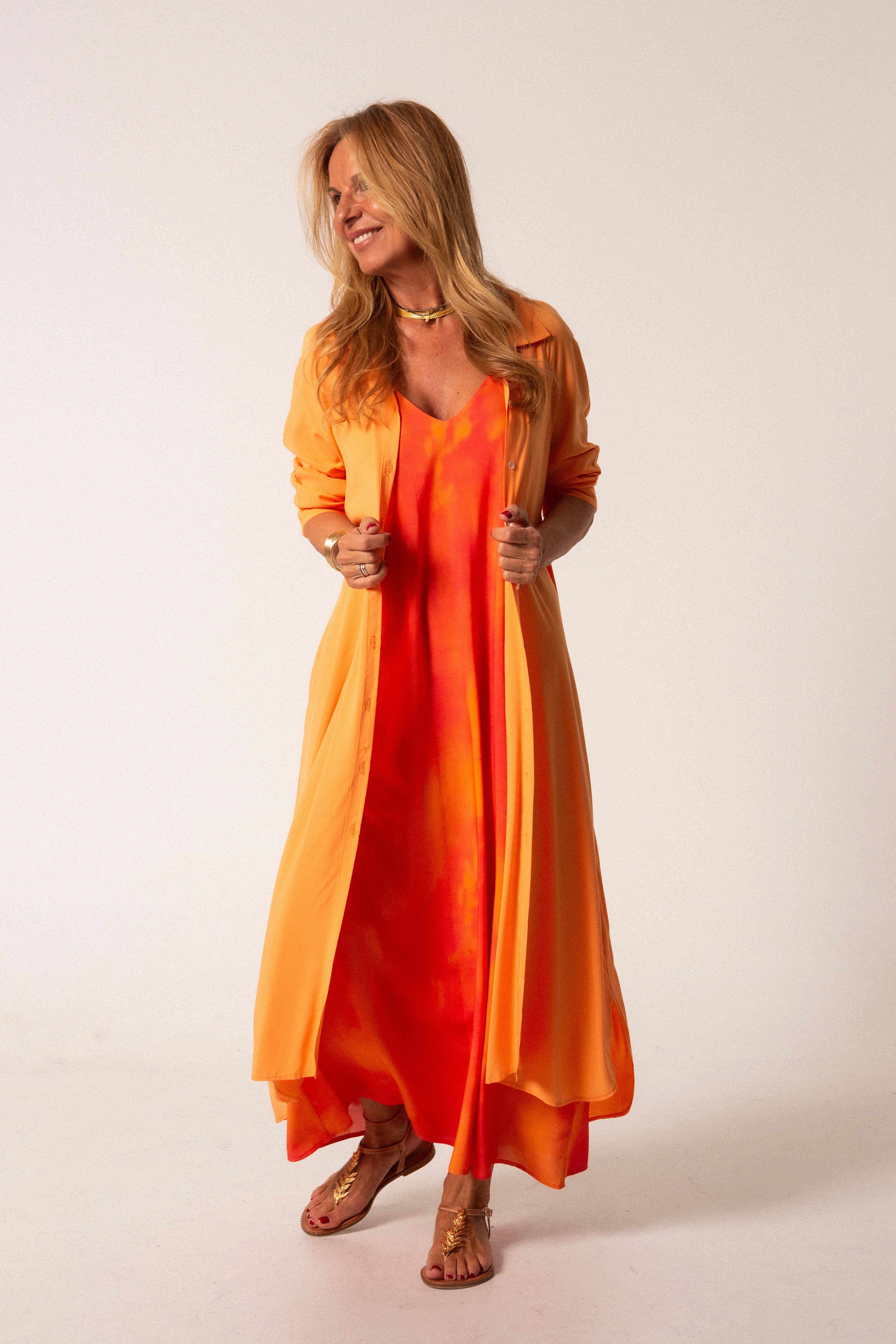 ALAN - VESTIDO NARANJA