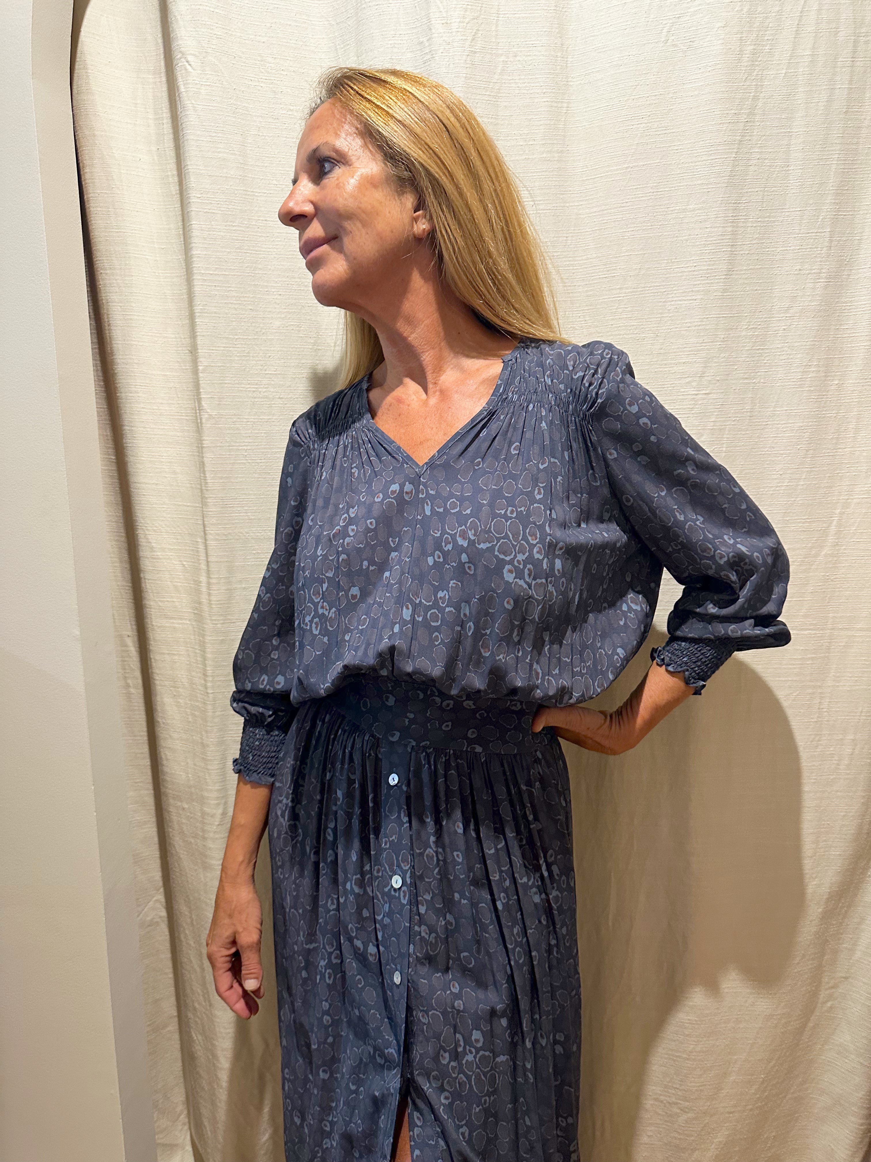 COSME - VESTIDO ESTAMPADO AZUL