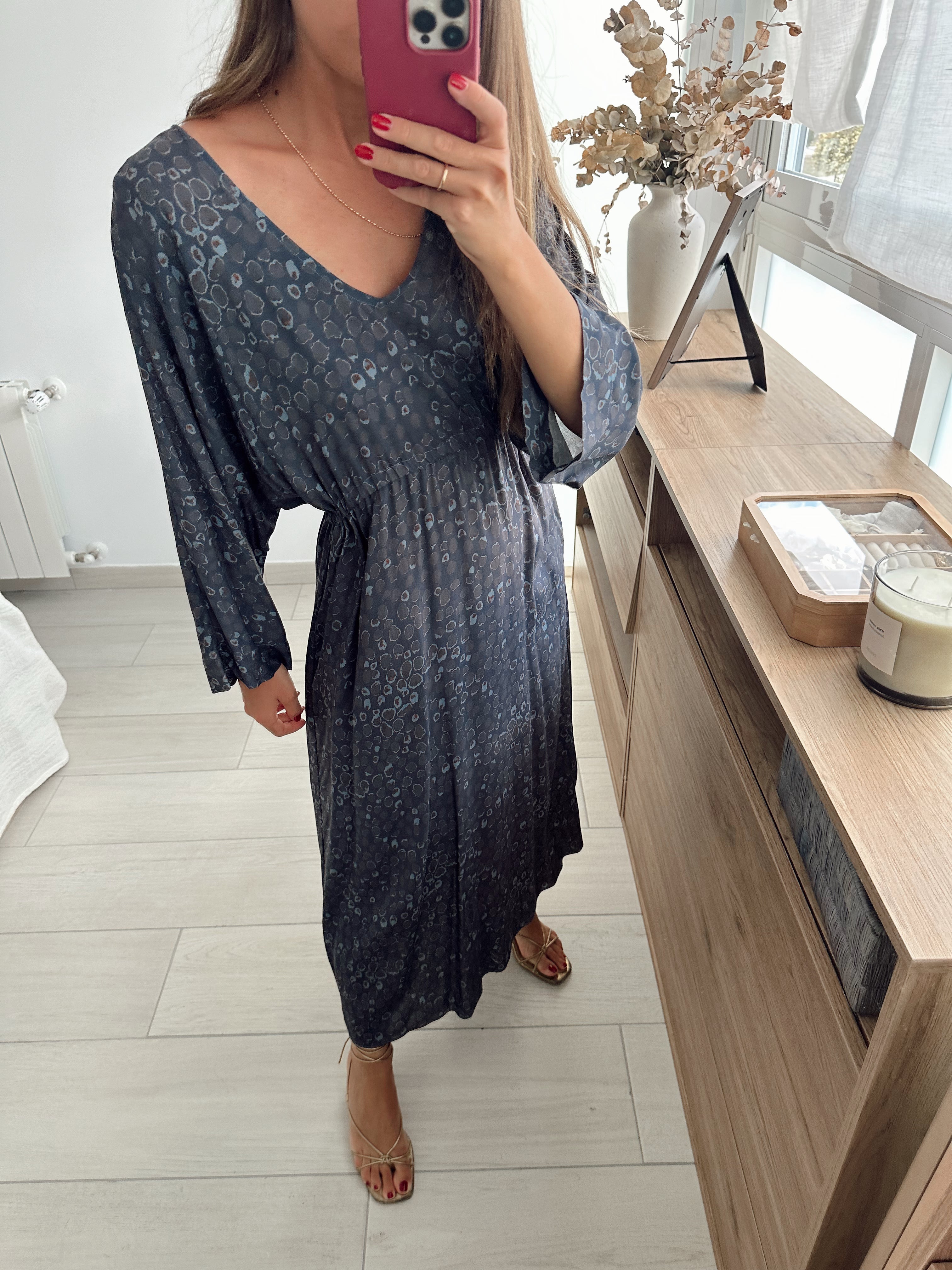 Vestido Dante estampado azul