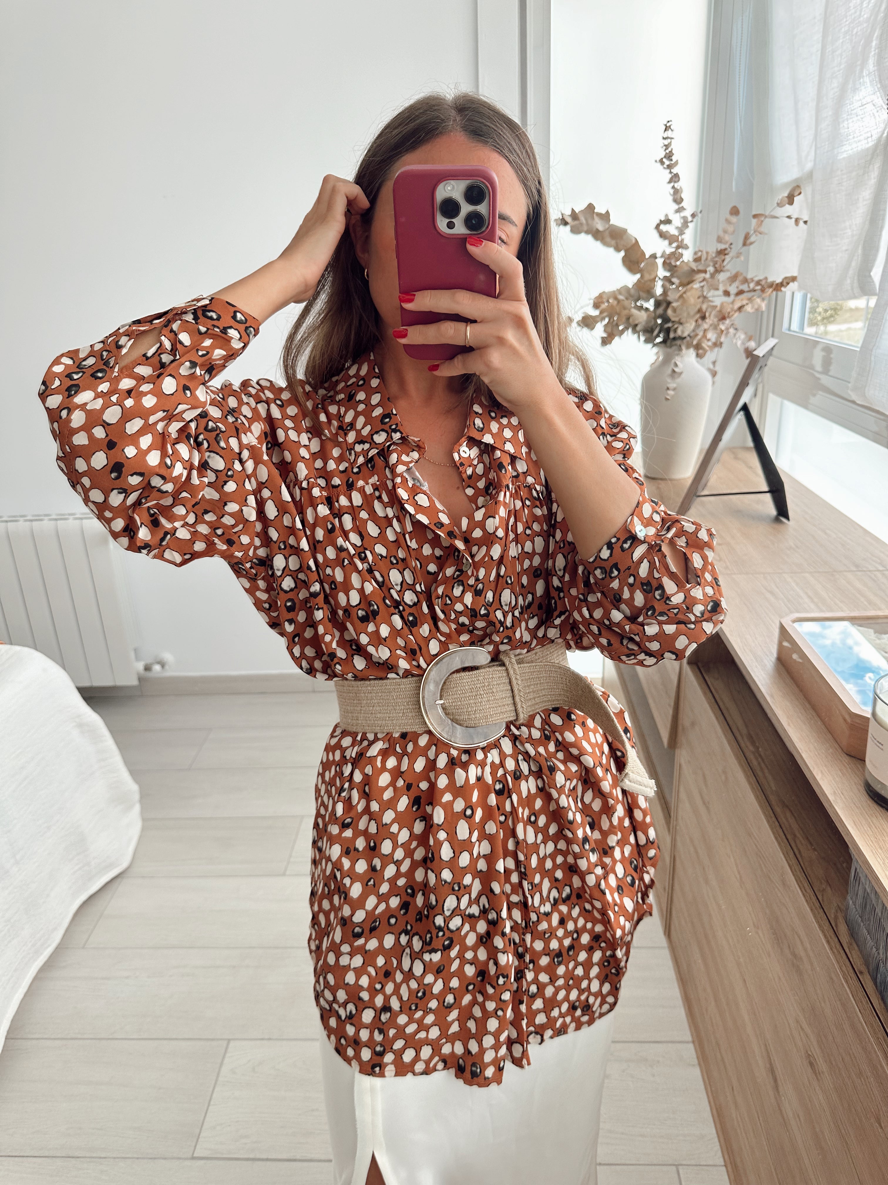 Camisa Abril estampado leopardo