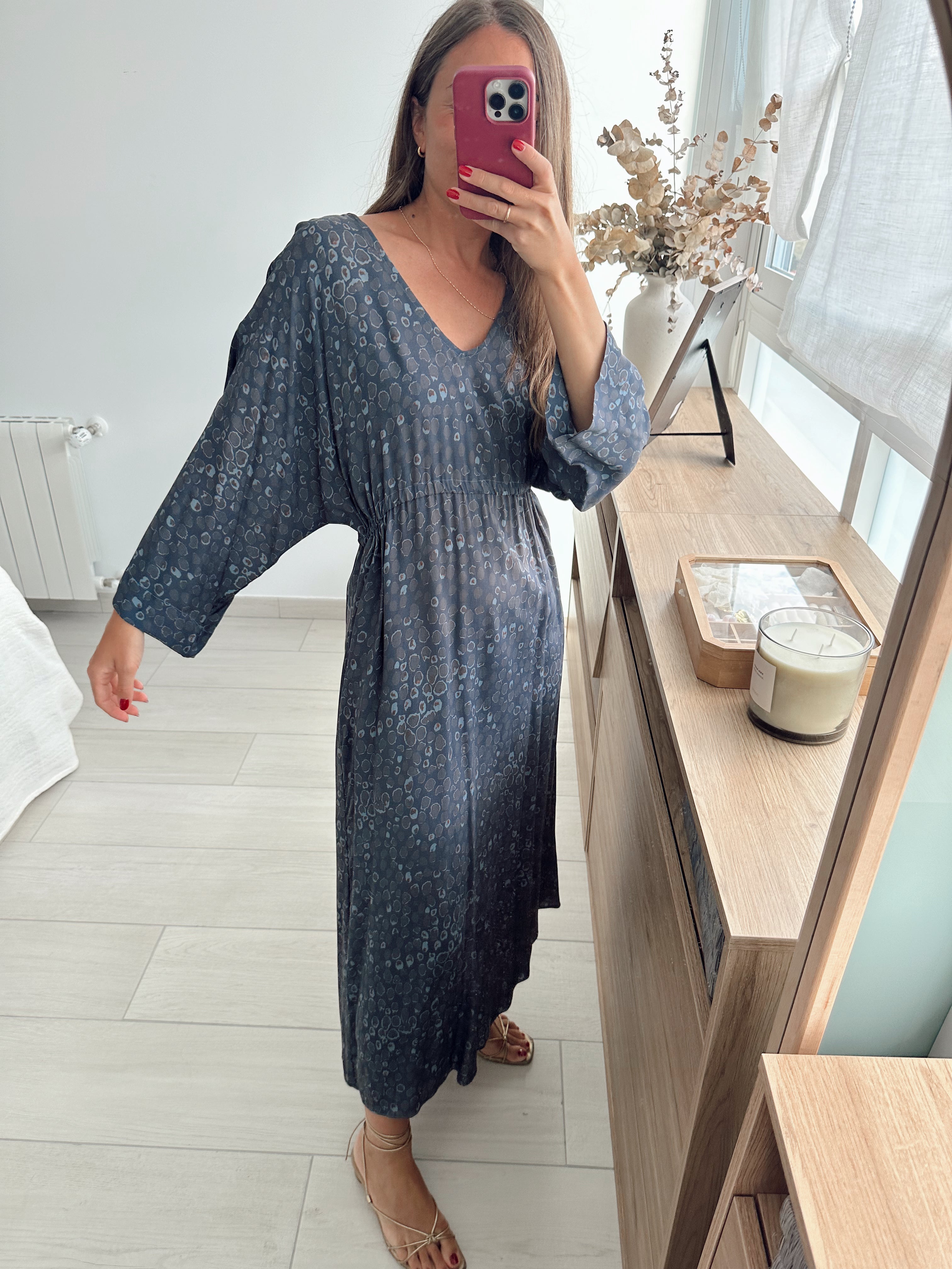 Vestido Dante estampado azul