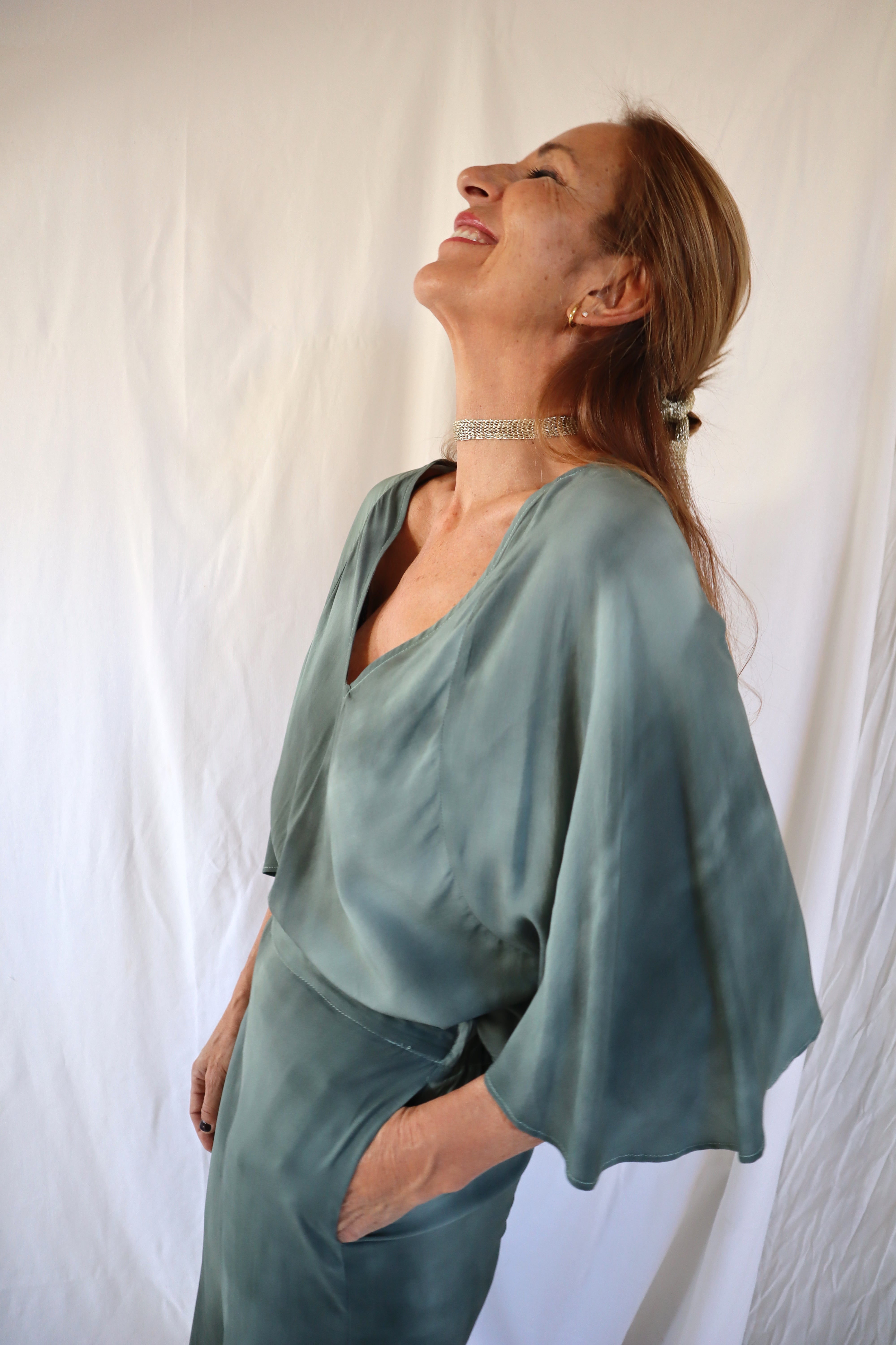 ENZO - TOP ESTAMPADO VERDE