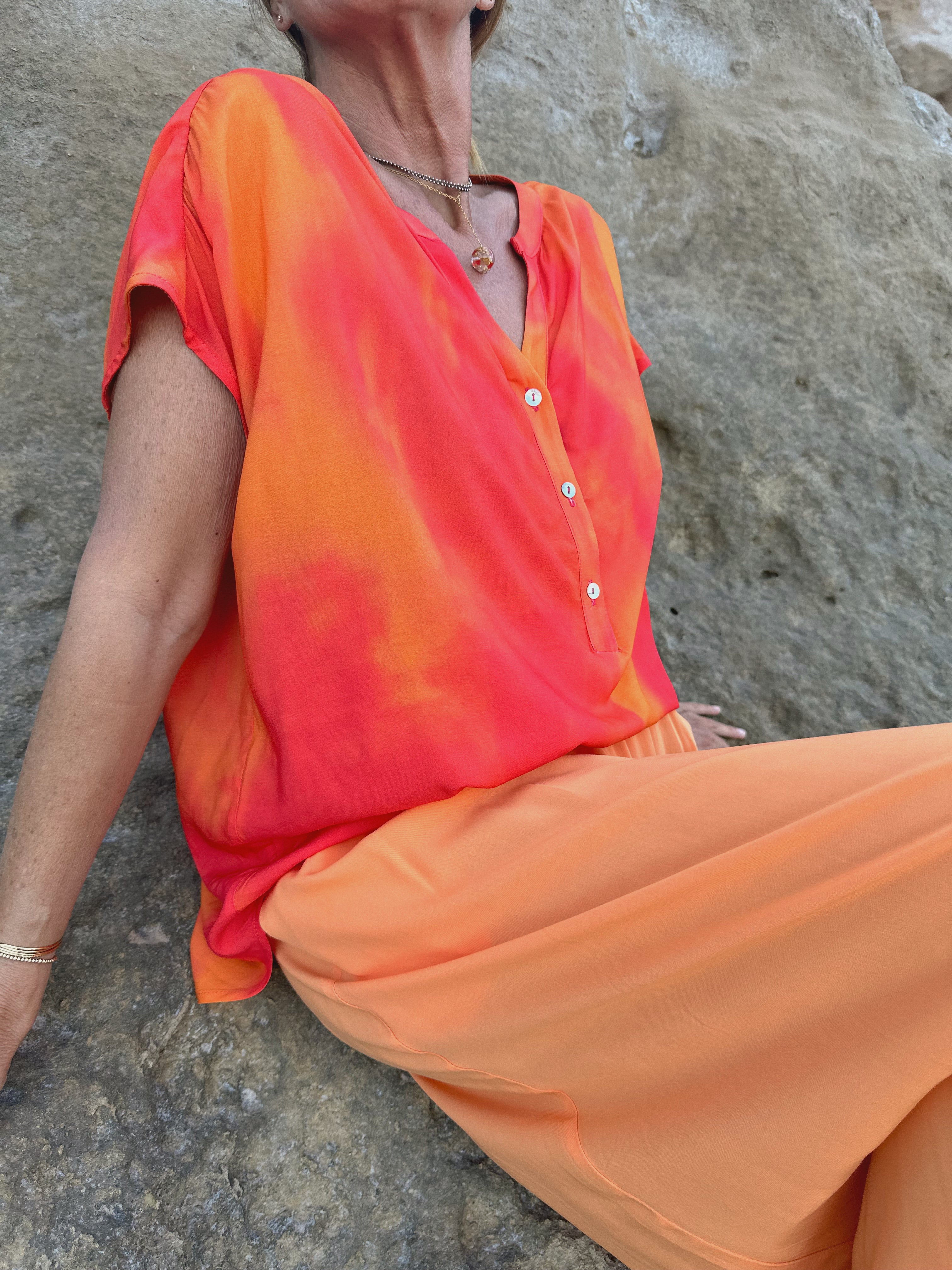 LUNA - CAMISA ESTAMPADO CORAL