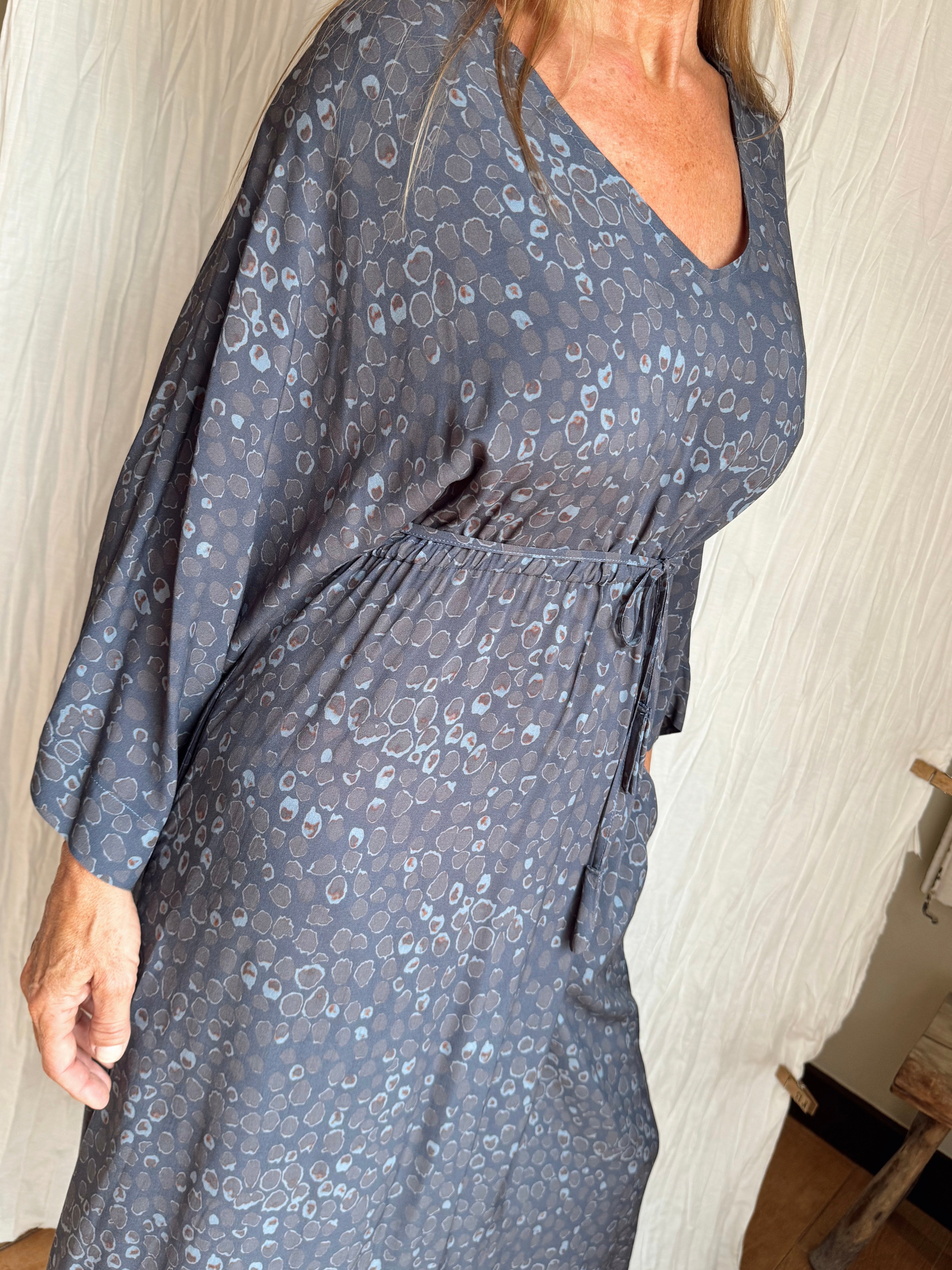 Vestido Dante estampado azul