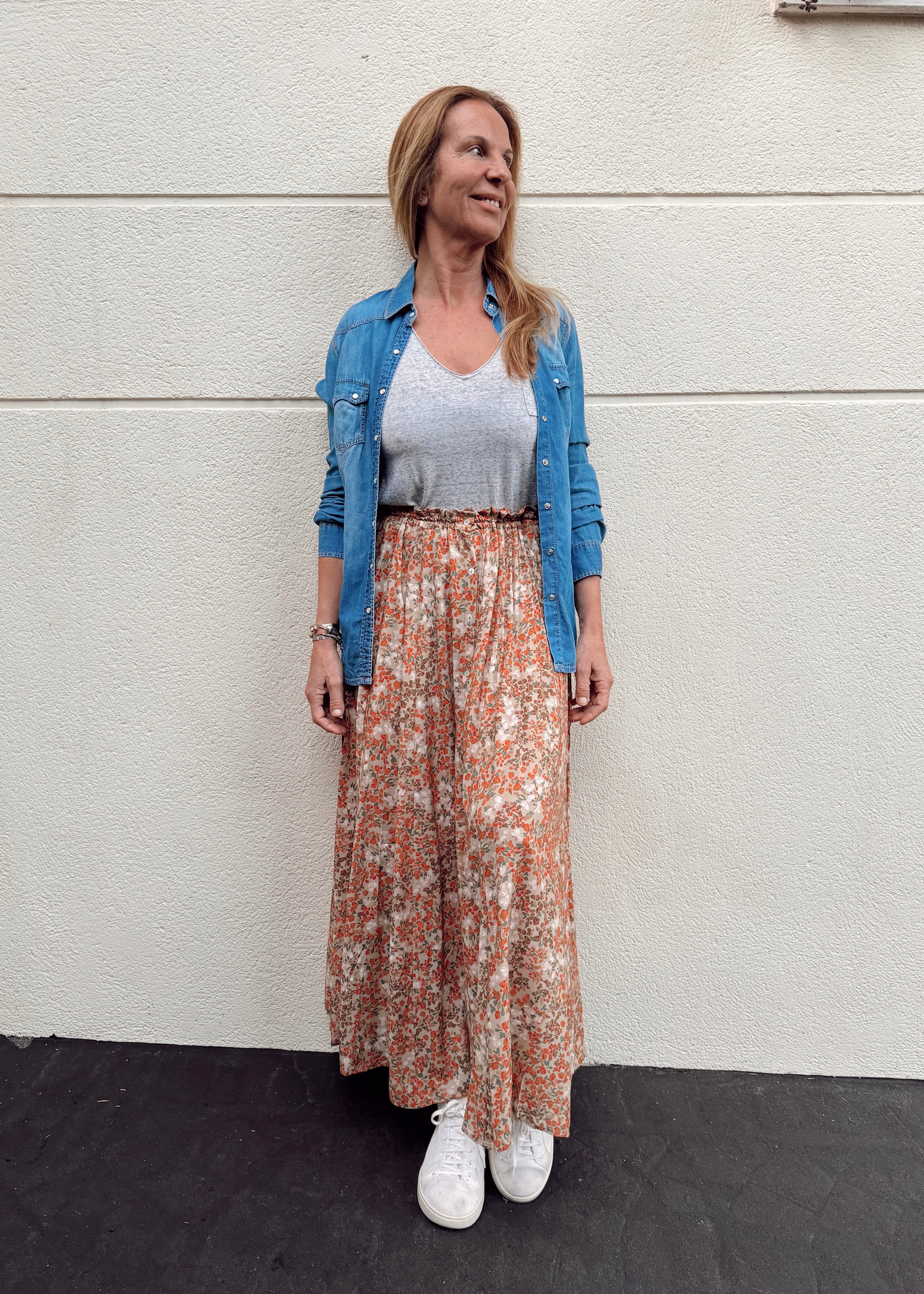 NOE - FALDA FLORES CORAL