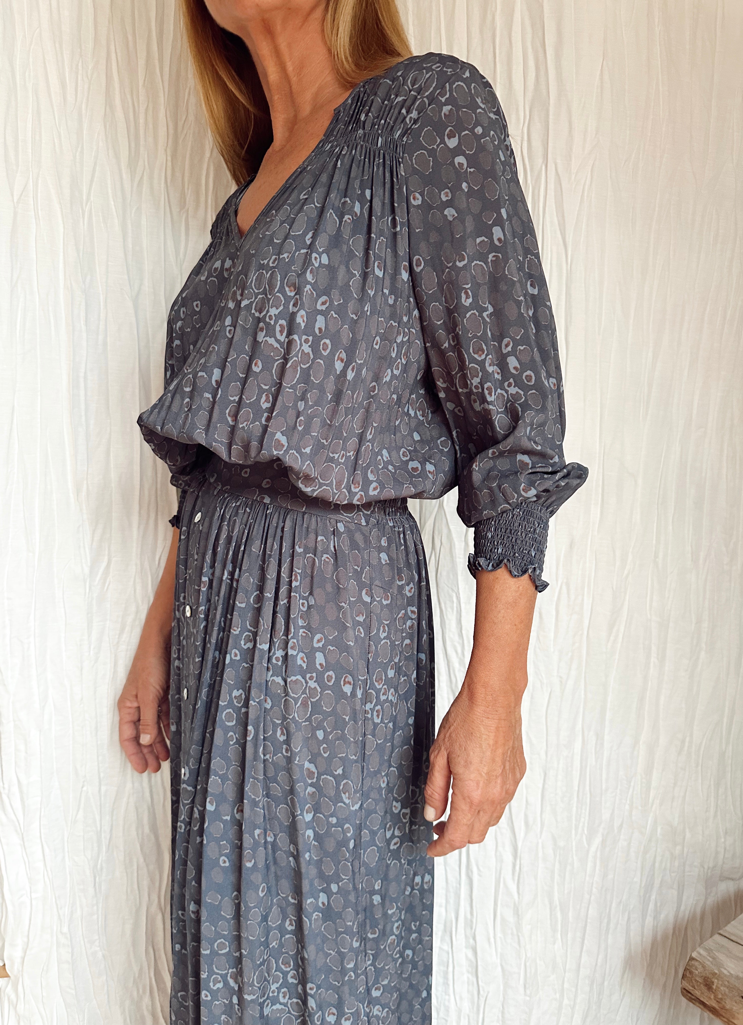 COSME - VESTIDO ESTAMPADO AZUL