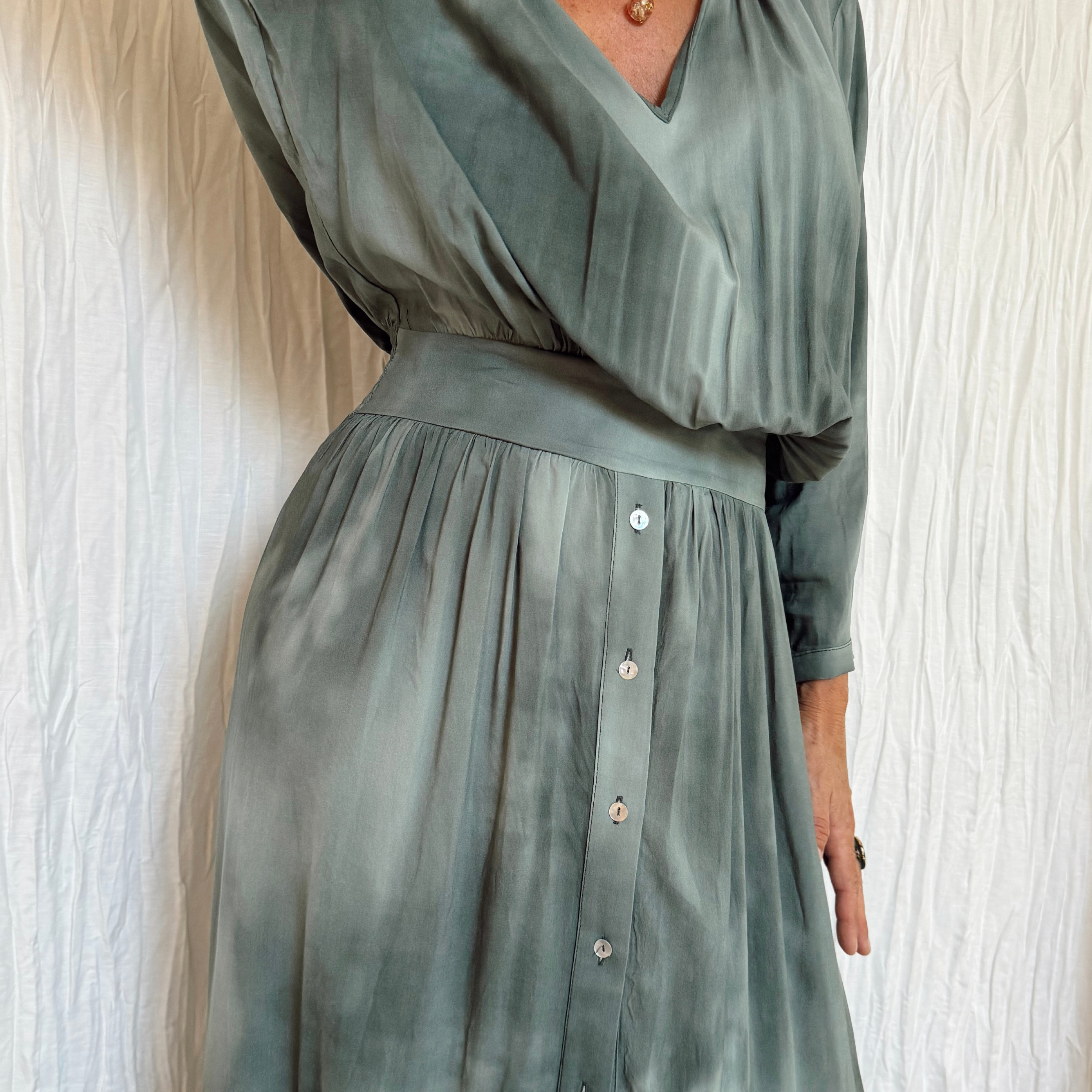 COSME - VESTIDO ESTAMPADO VERDE