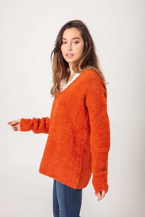 JERSEY PICO BOUCLÉ NARANJA